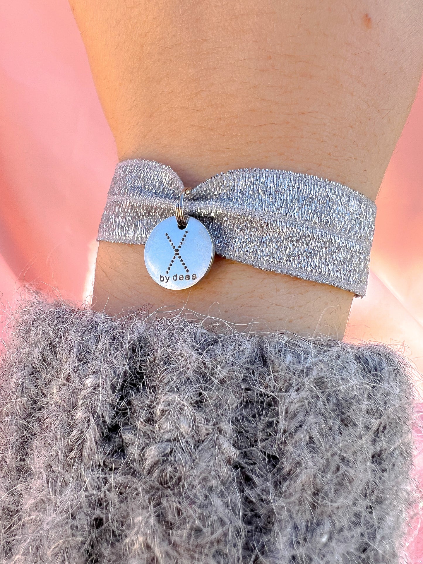 Bracelet médaille initiale Argent, personnalisé
