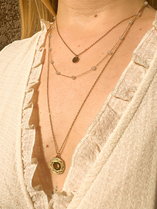 Collier triple chaines