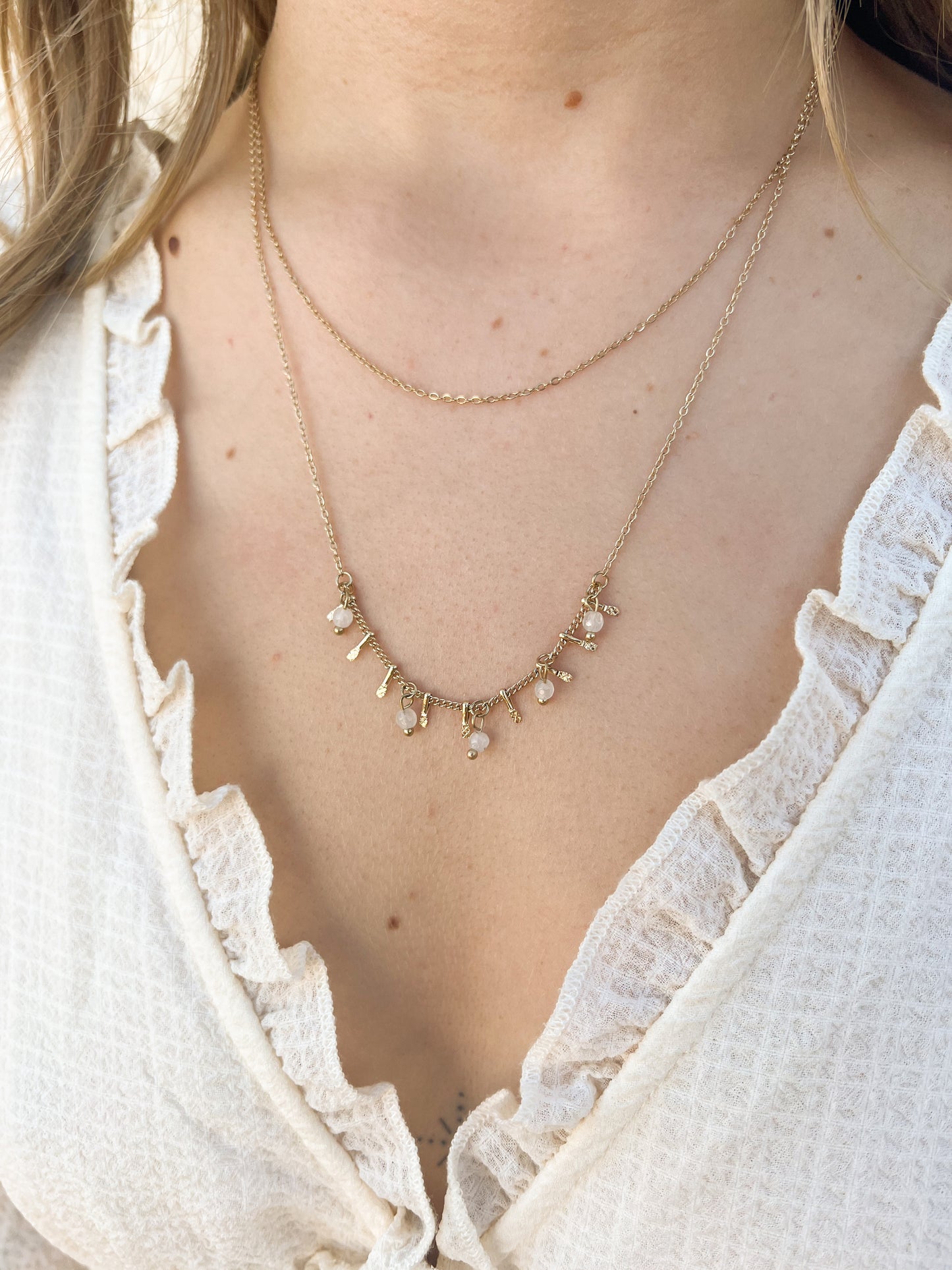 Collier Perla, Blanc