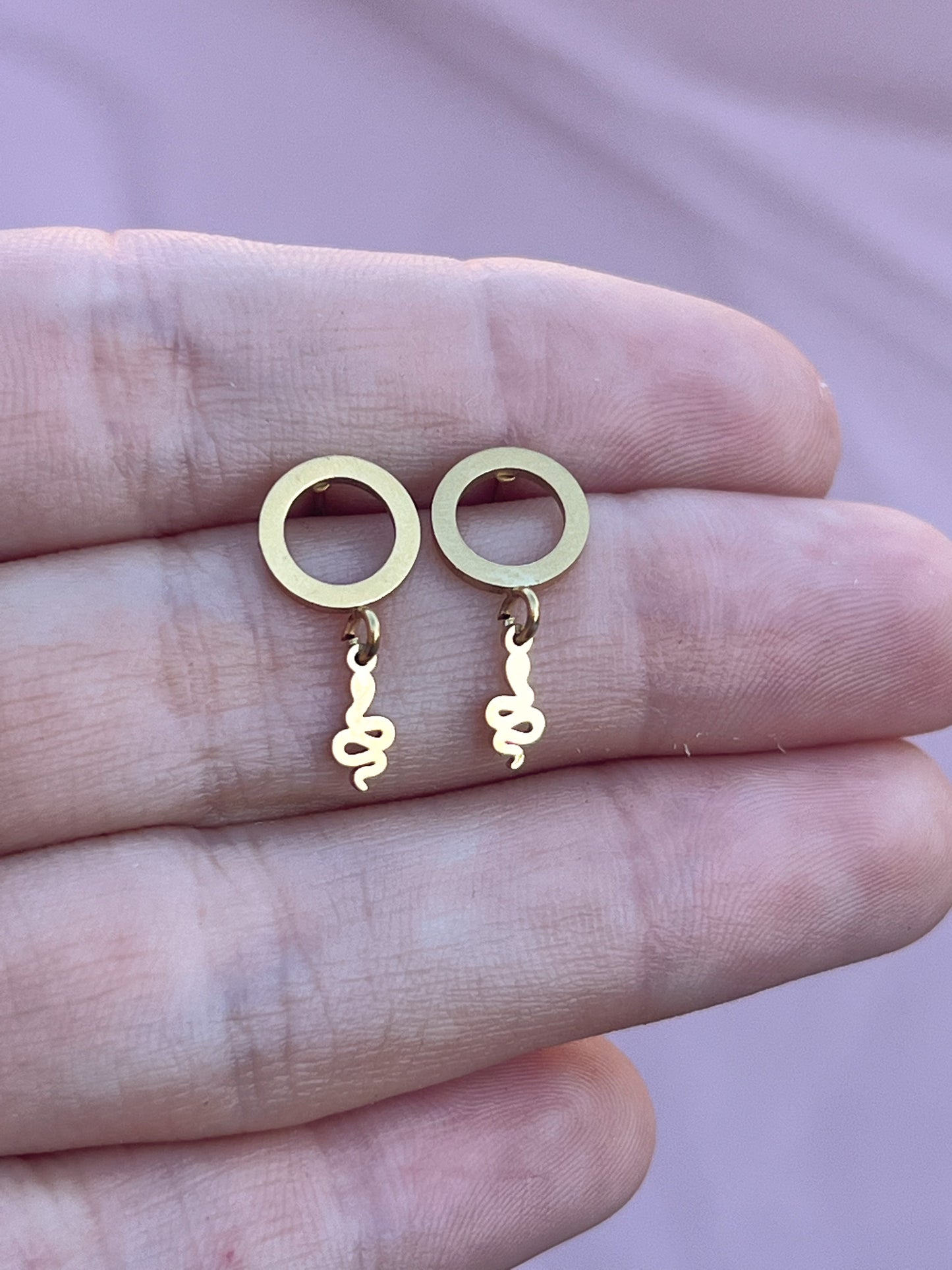 Boucles d’oreilles, pendantes serpent