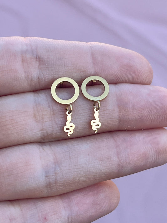 Boucles d’oreilles, pendantes serpent