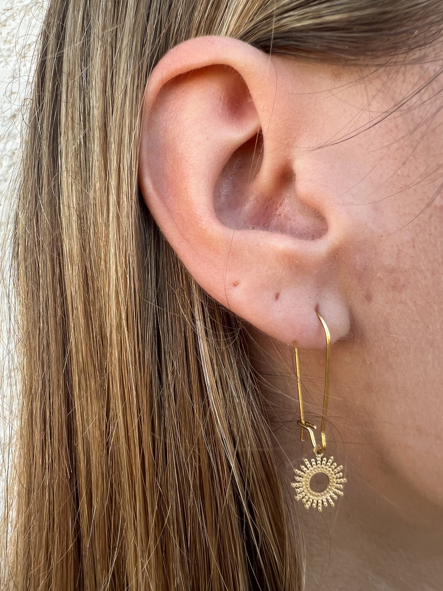 Boucles d’oreilles, pendantes soleil