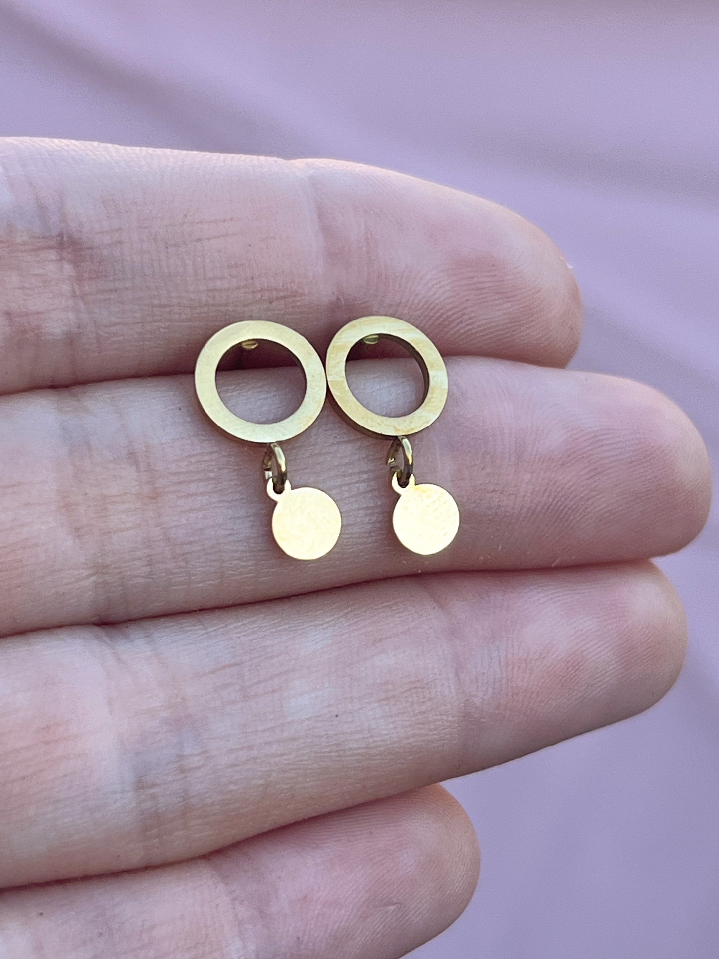 Boucles d’oreilles cercle, pampilles