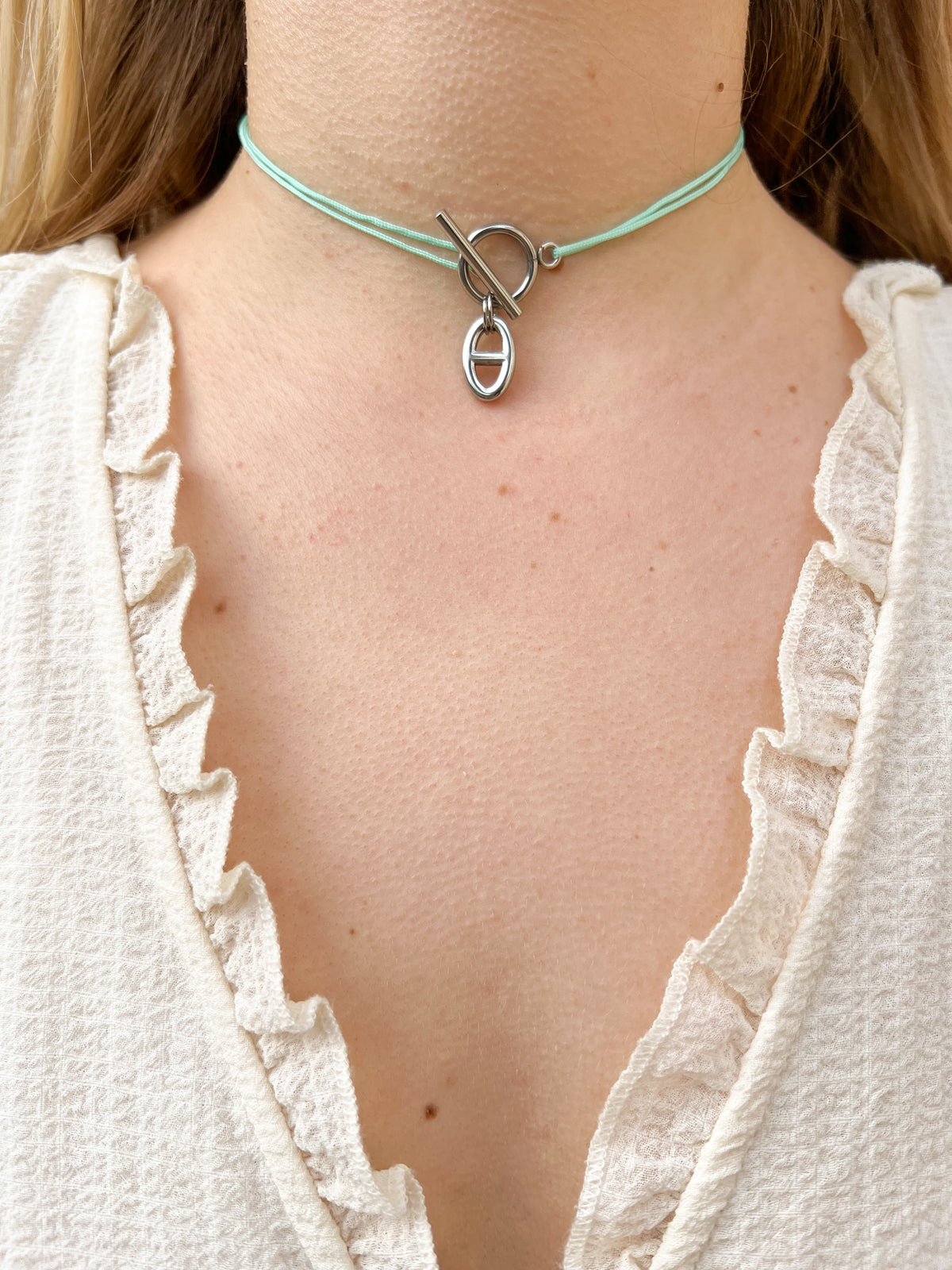 Maille Fine – Collier Choker Fermoir OT