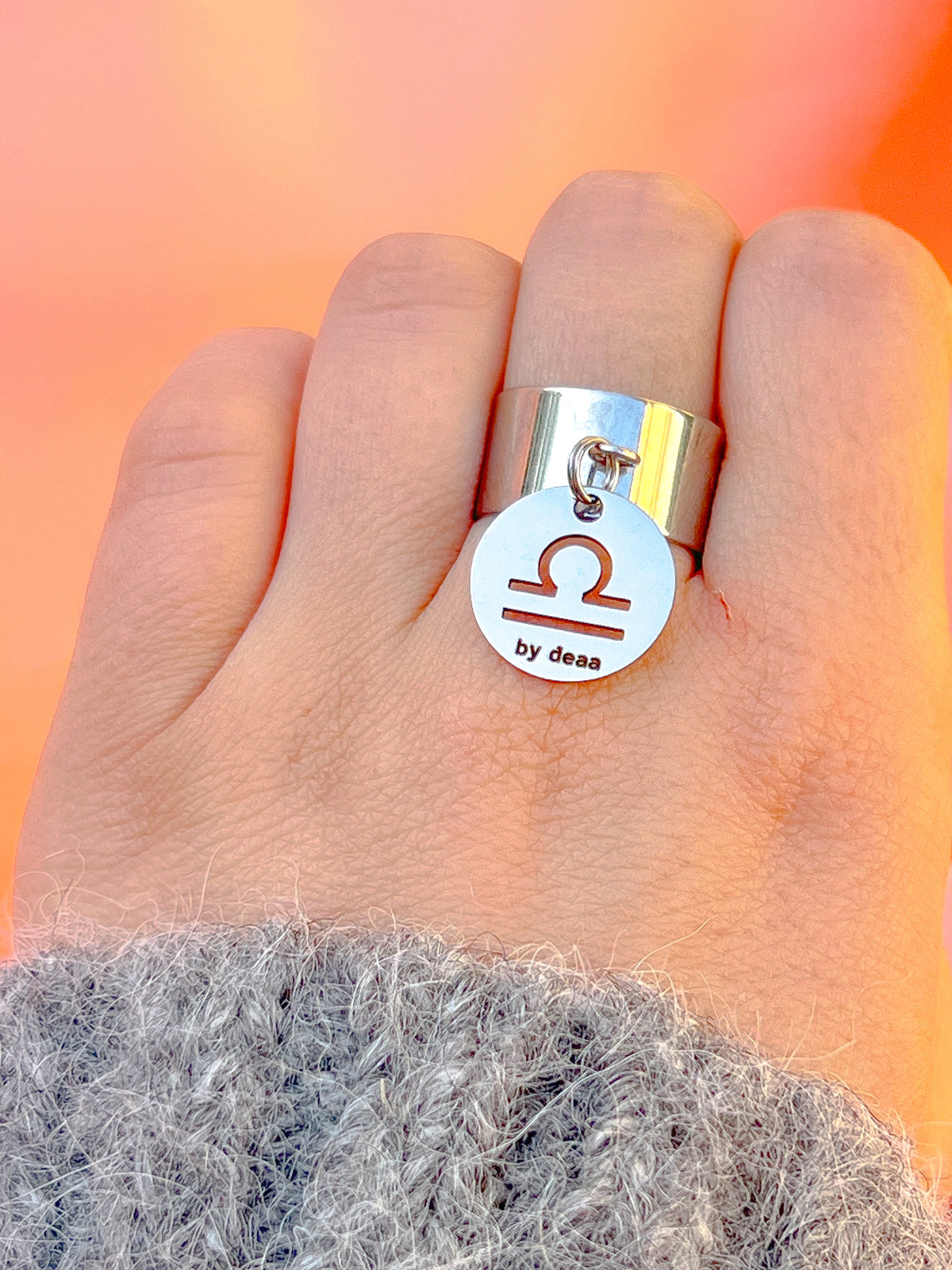 Bague Signe Astrologique Personnalisée – Acier Inoxydable