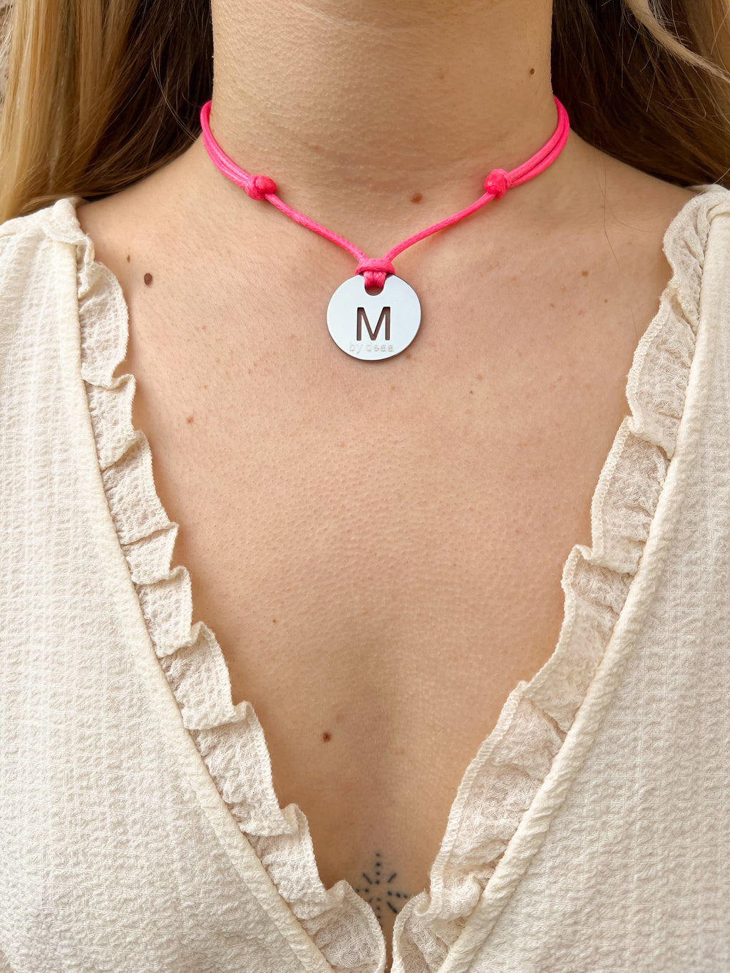 Collier Cordon Médaille Initiale Personnalisé