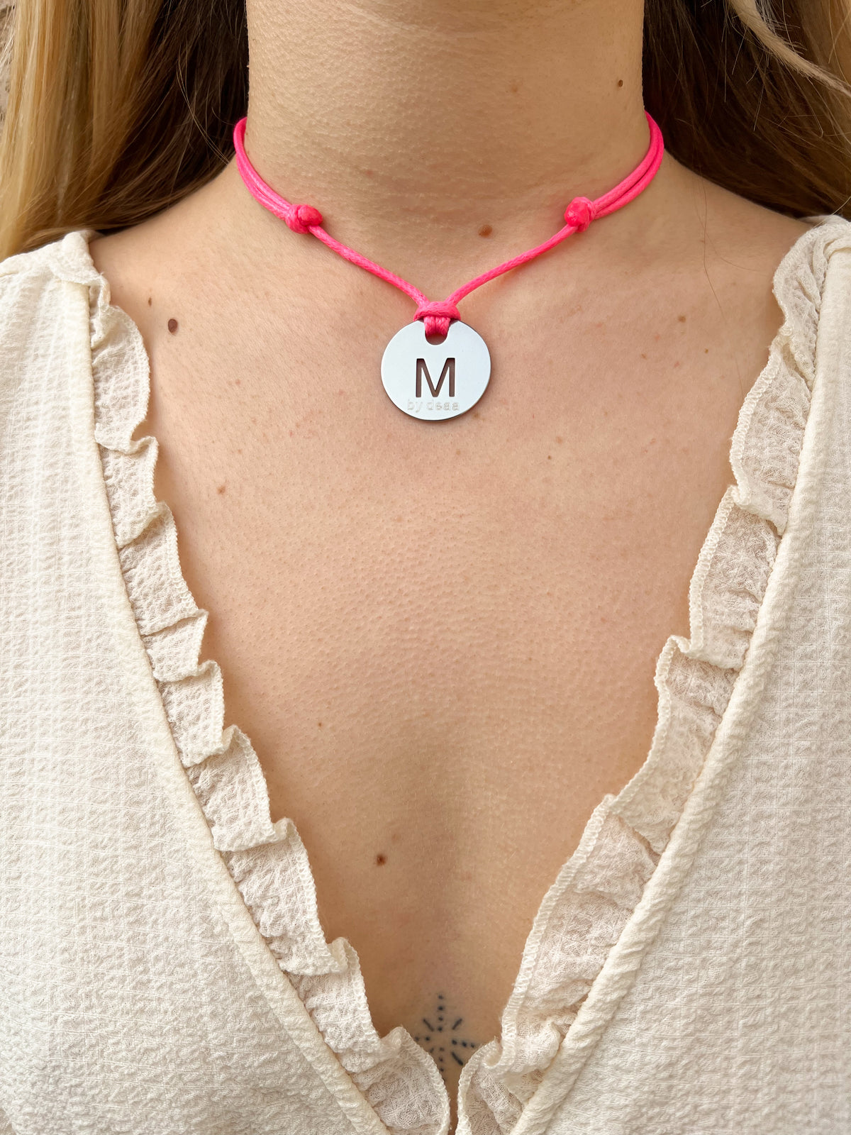 Collier Cordon Médaille Initiale Personnalisé