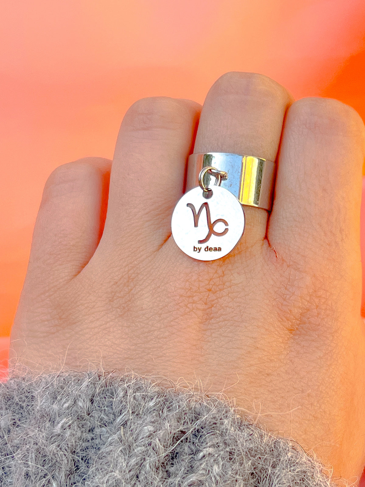 Bague Signe Astrologique Personnalisée – Acier Inoxydable