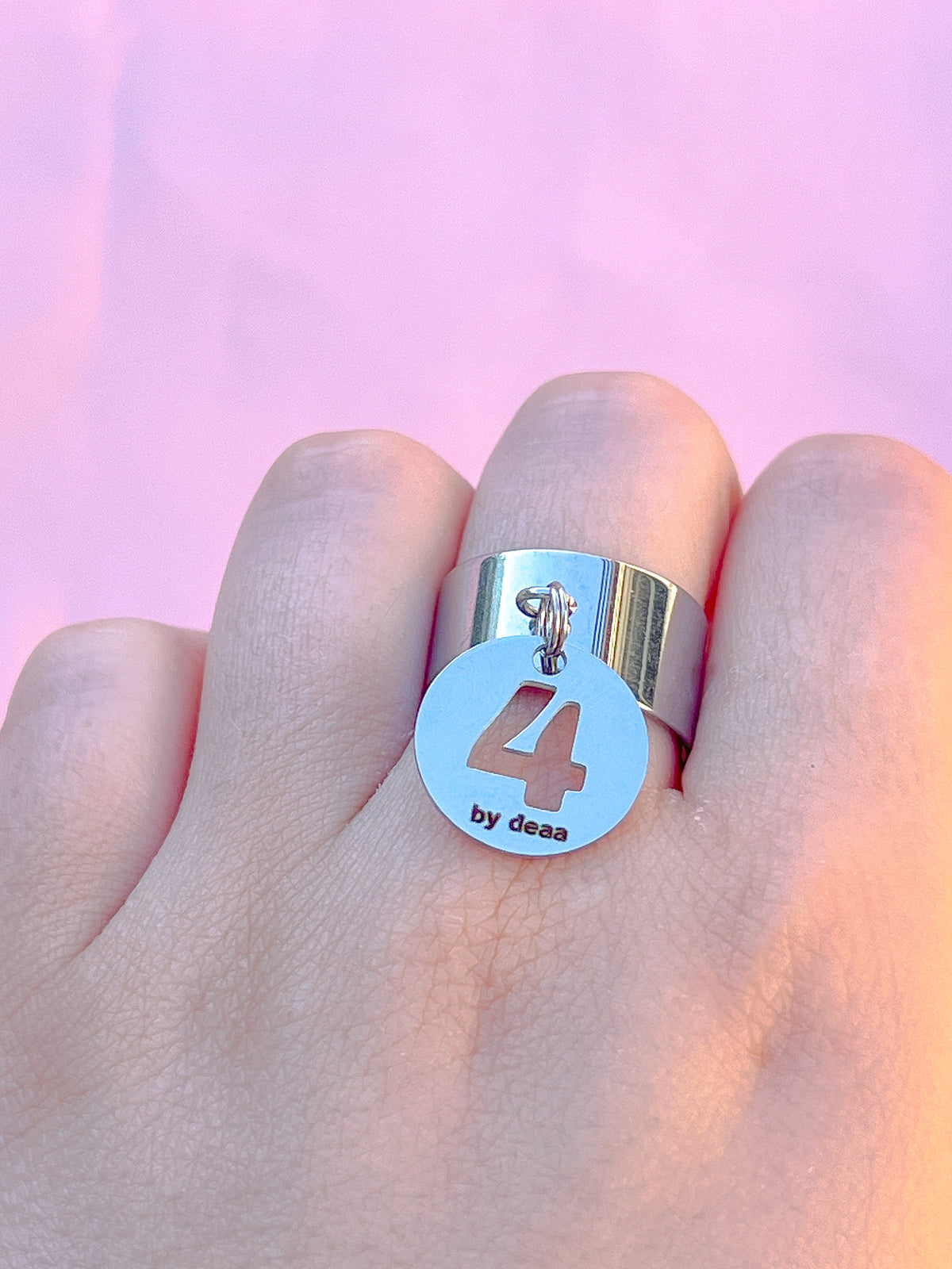 Bague Chiffre Personnalisée – Acier Inoxydable