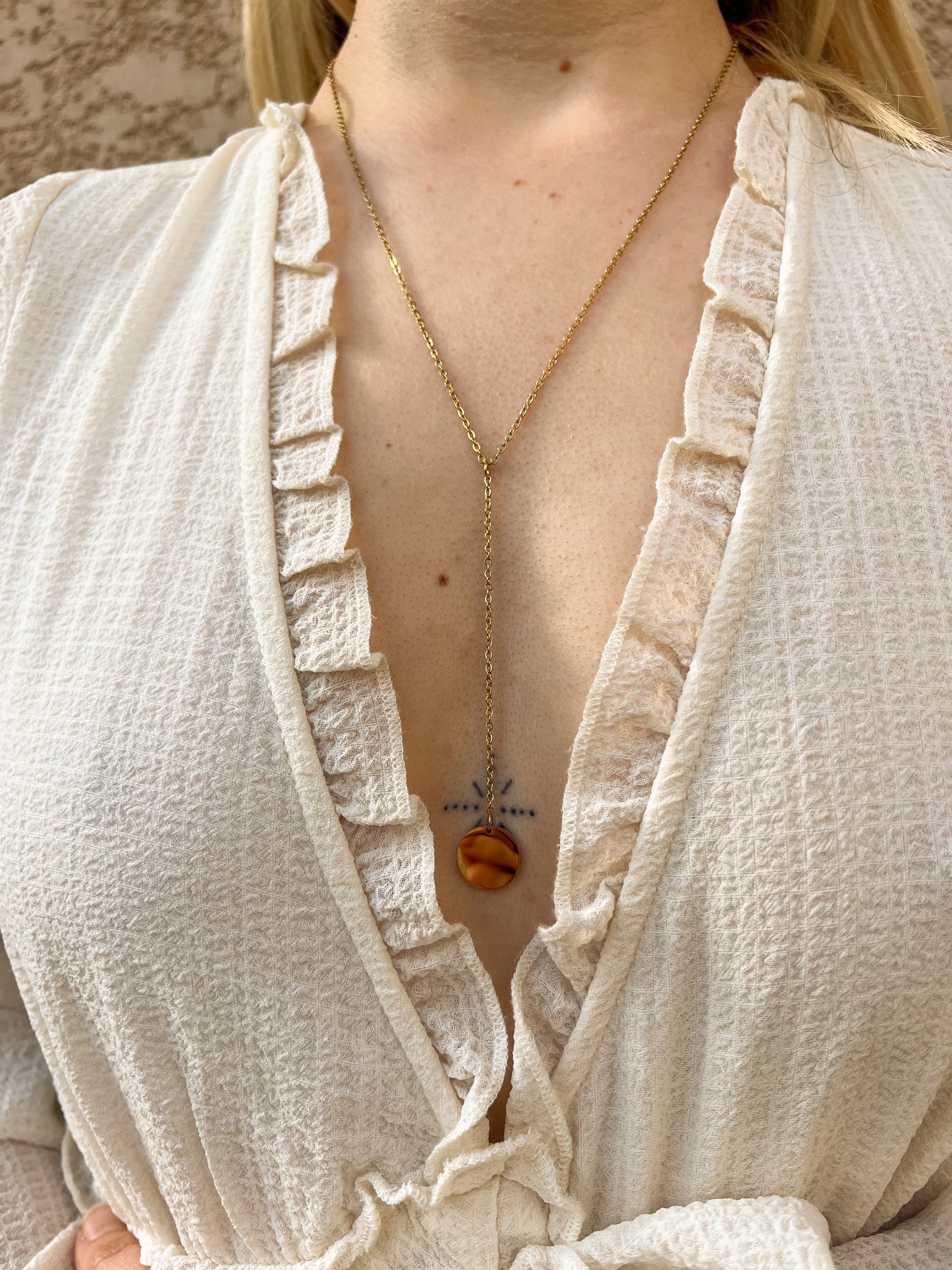 Collier long médaille