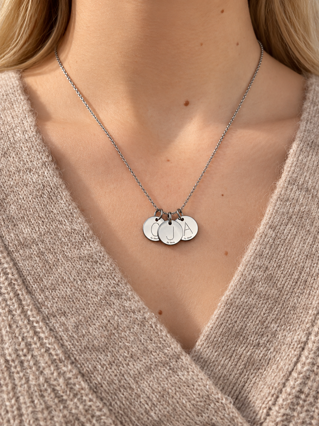 Collier Initiales Personnalisé – Acier Inoxydable