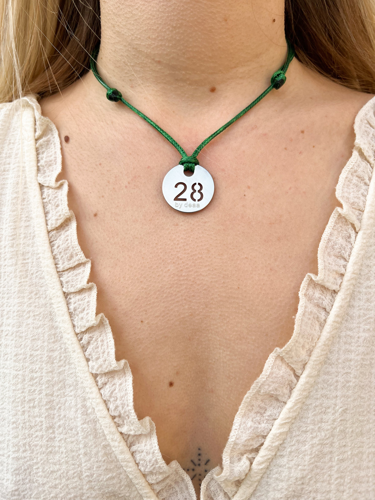 Collier Cordon Médaille Chiffre Personnalisé