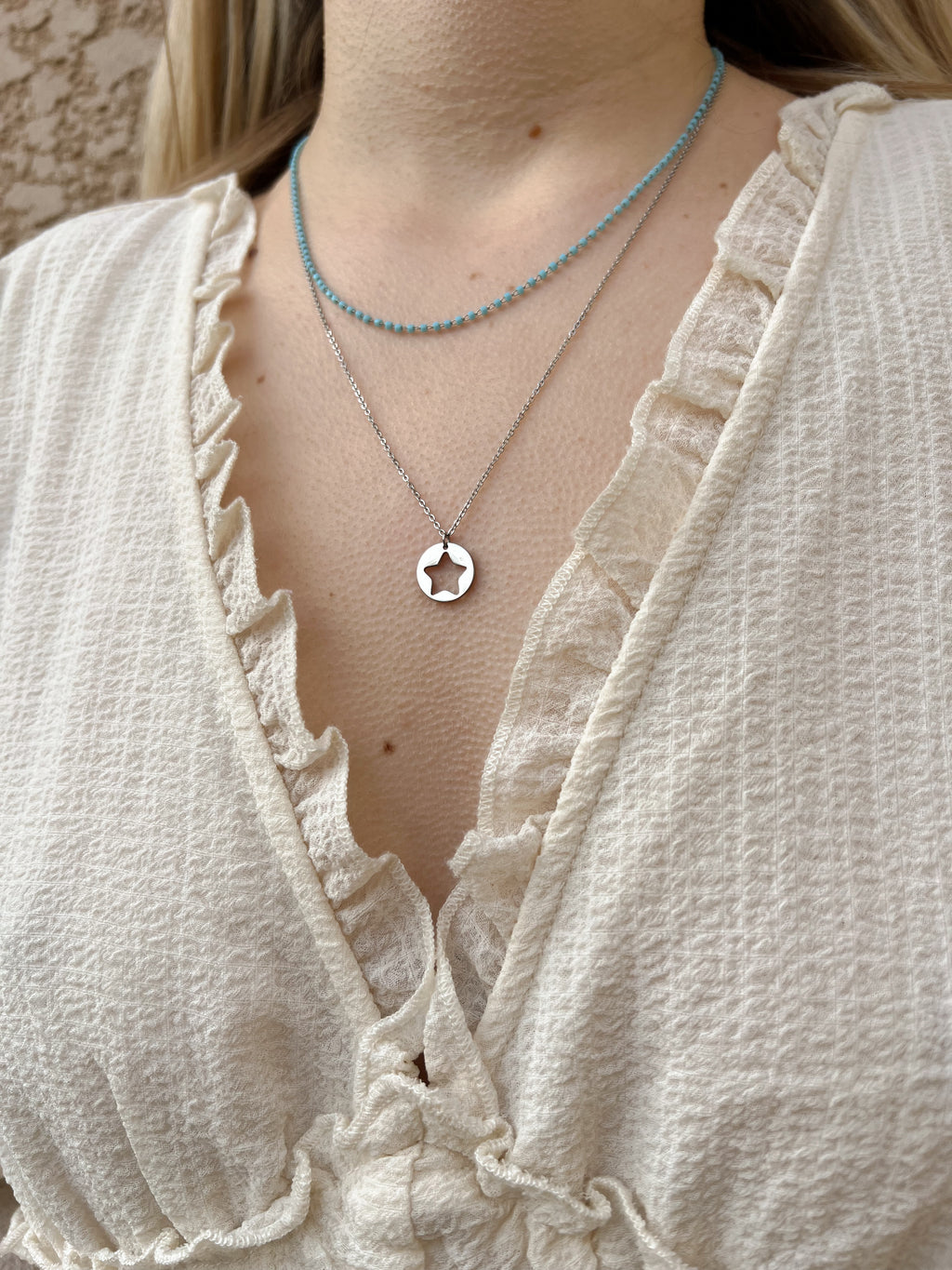 Solange – Collier Double Étoile Coloré