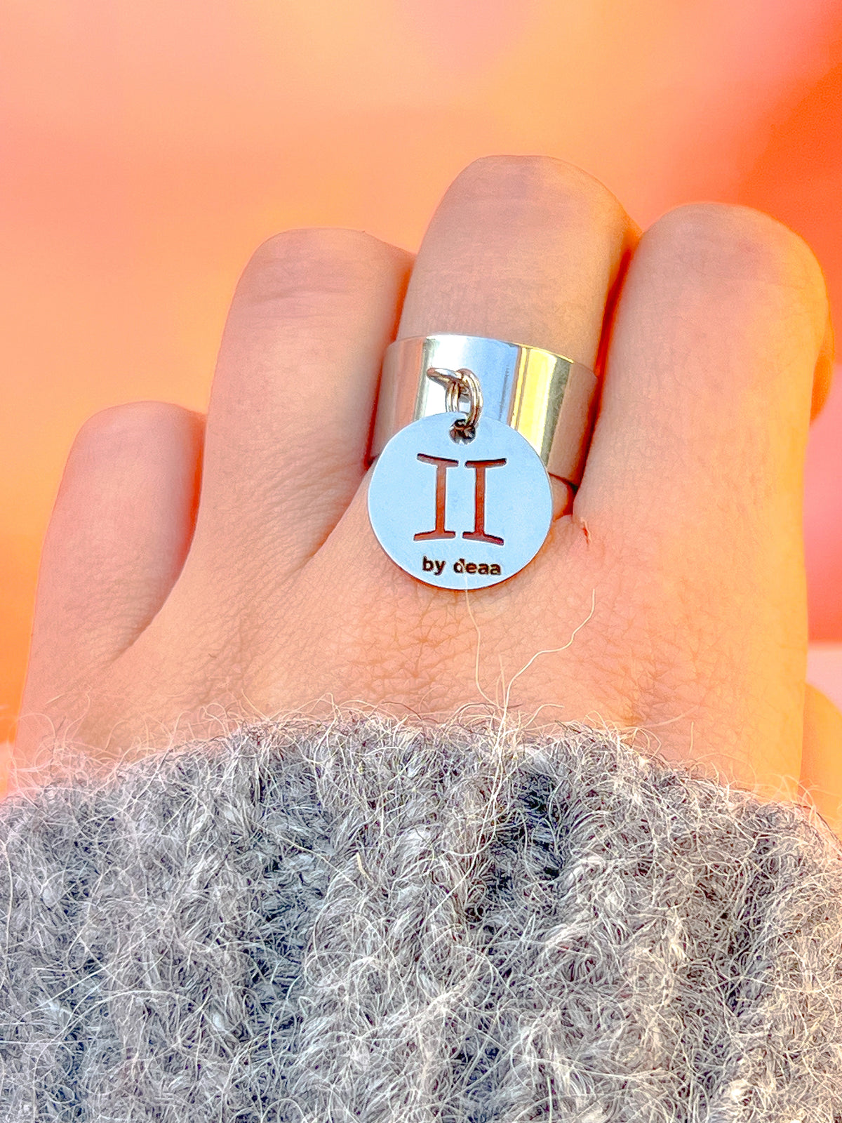 Bague Signe Astrologique Personnalisée – Acier Inoxydable