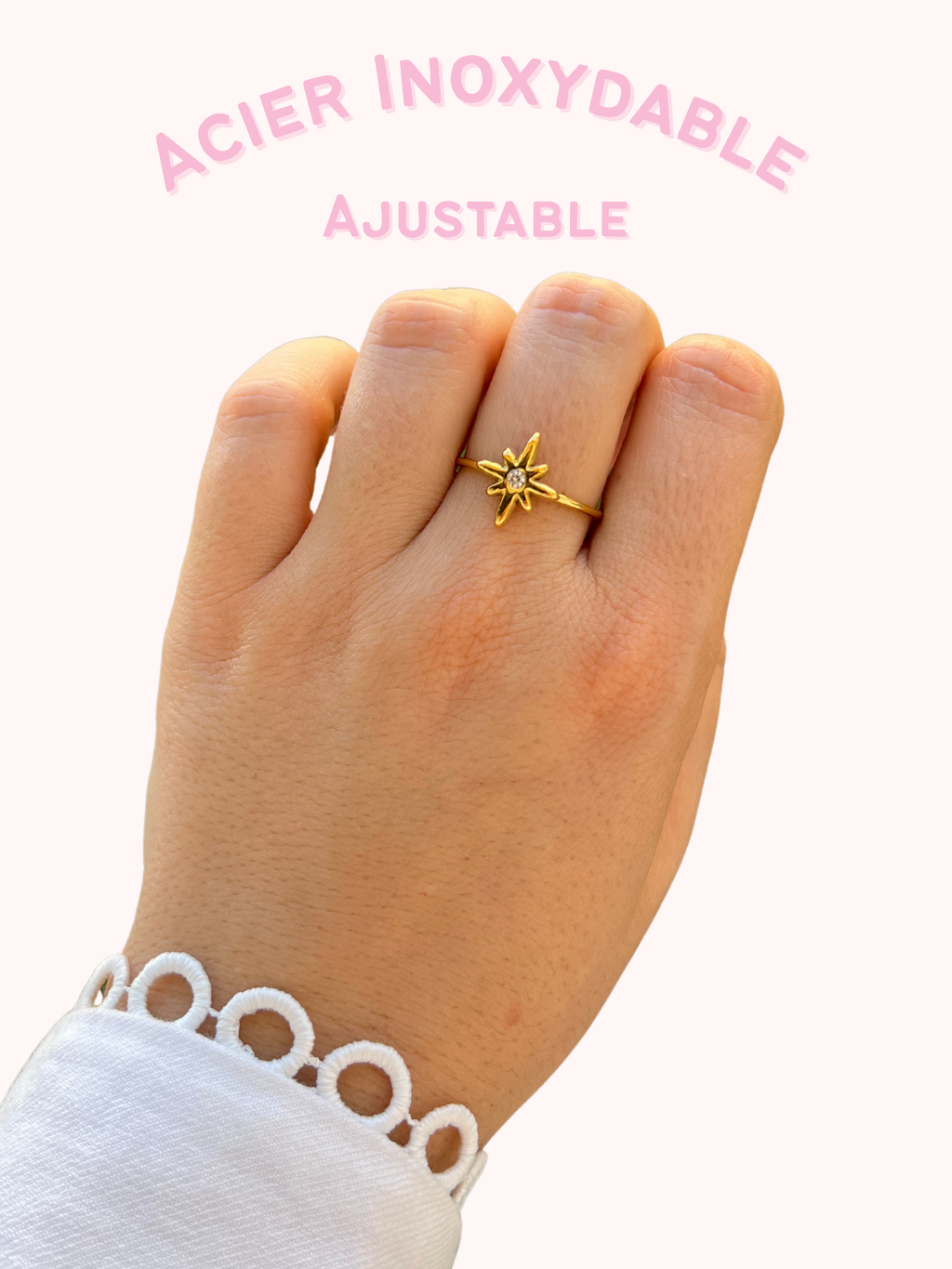 Iris – Bague Double Rang Zircons Marquise Dorée