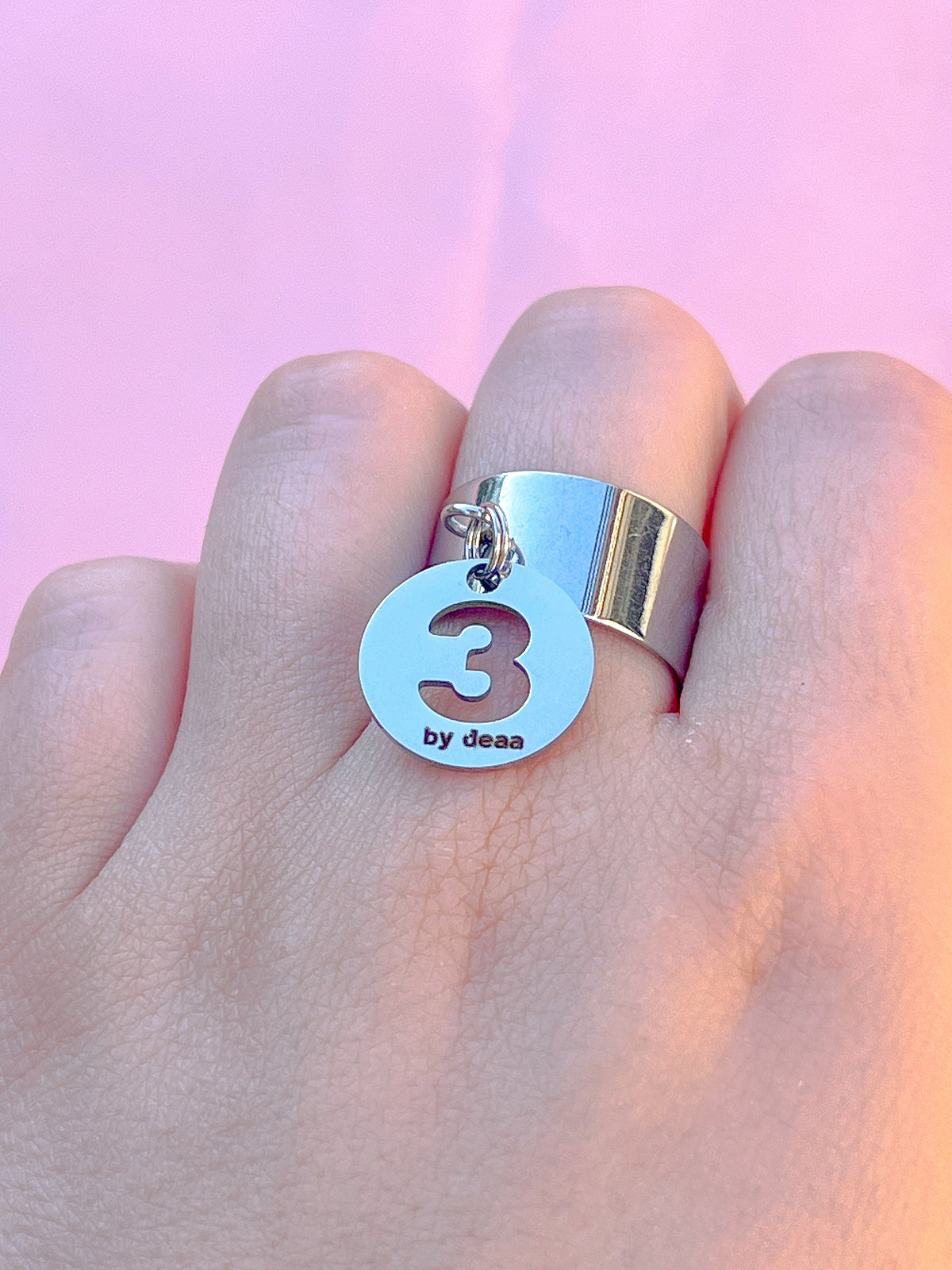 Bague Chiffre Personnalisée – Acier Inoxydable