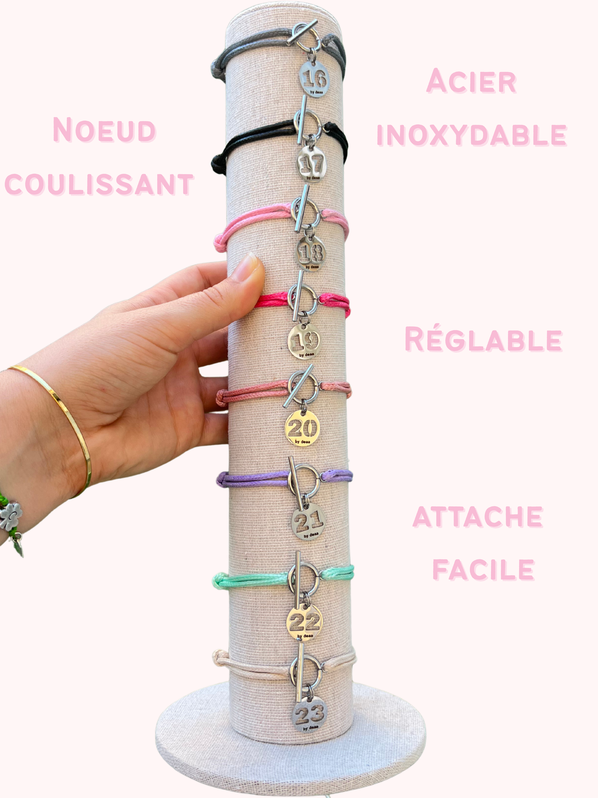 Bracelet Chiffre Personnalisé – Acier Inoxydable