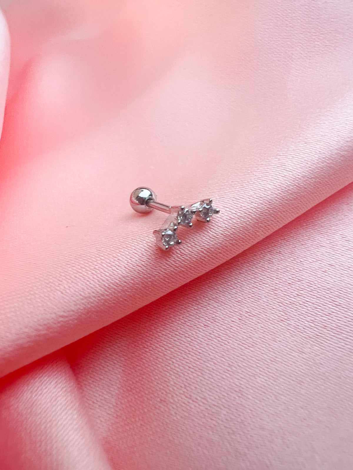 Piercing 3 Strass – Argent 925