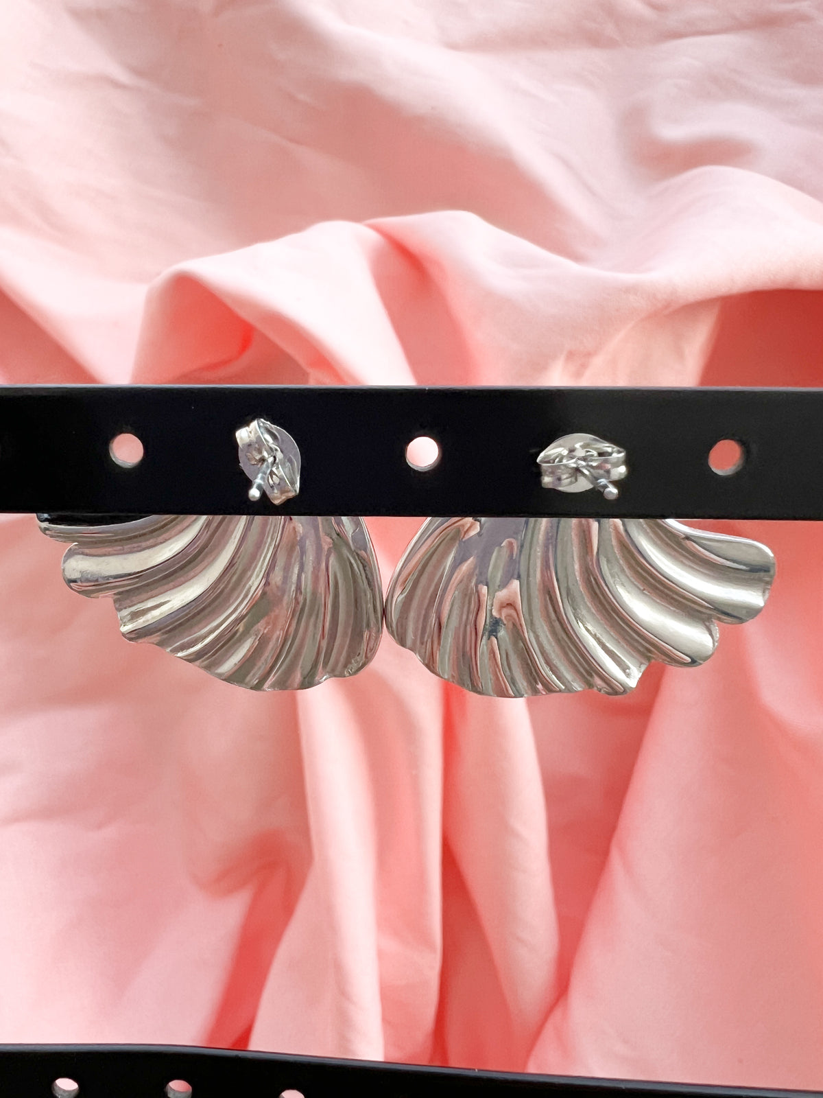 Eloise – Boucles d'Oreilles Coquillage Argenté Acier Inoxydable