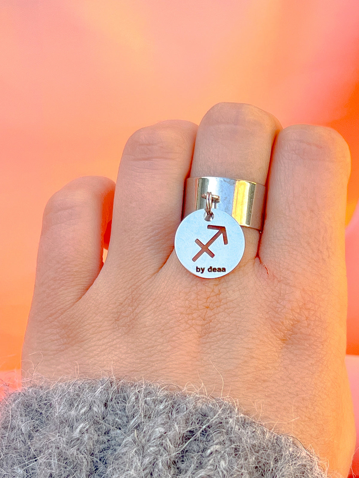 Bague Signe Astrologique Personnalisée – Acier Inoxydable