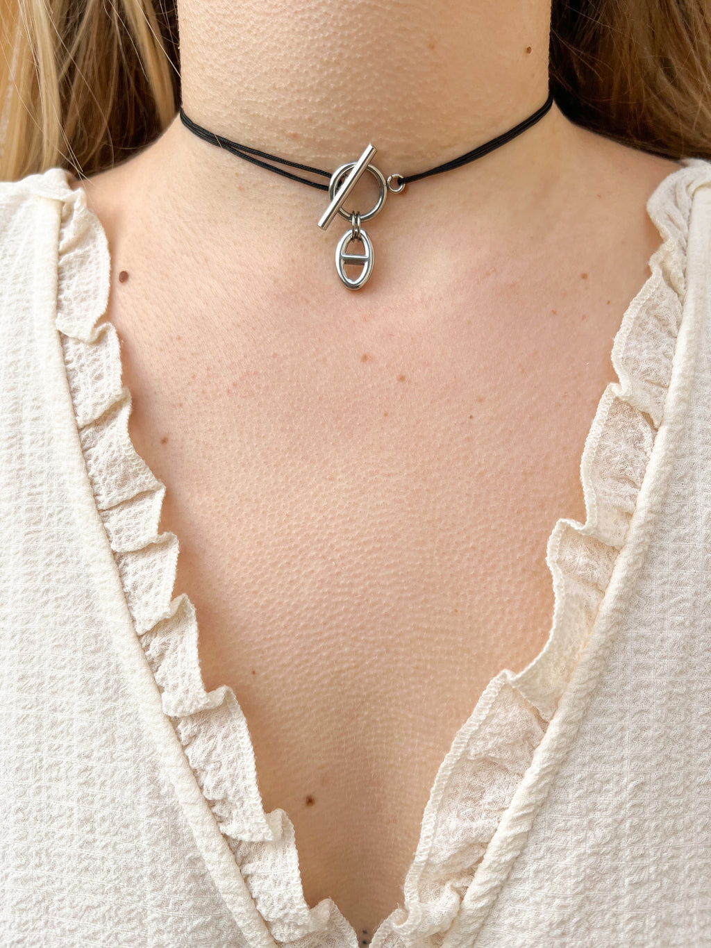 Maille Fine – Collier Choker Fermoir OT