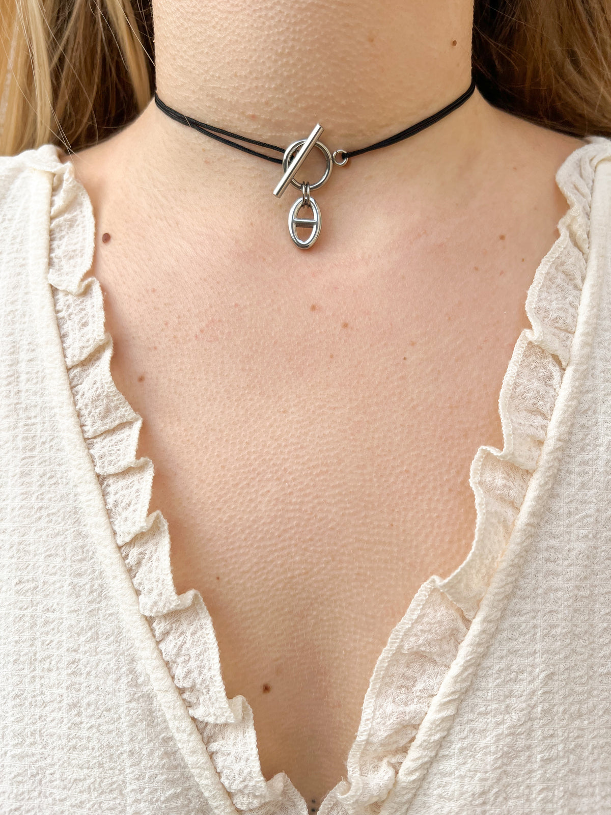 Maille Fine – Collier Choker Fermoir OT