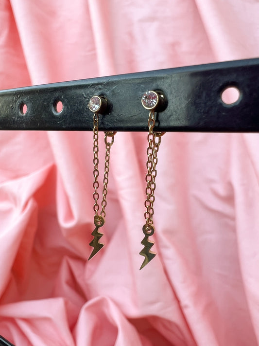 Boucles d’oreilles petit éclair