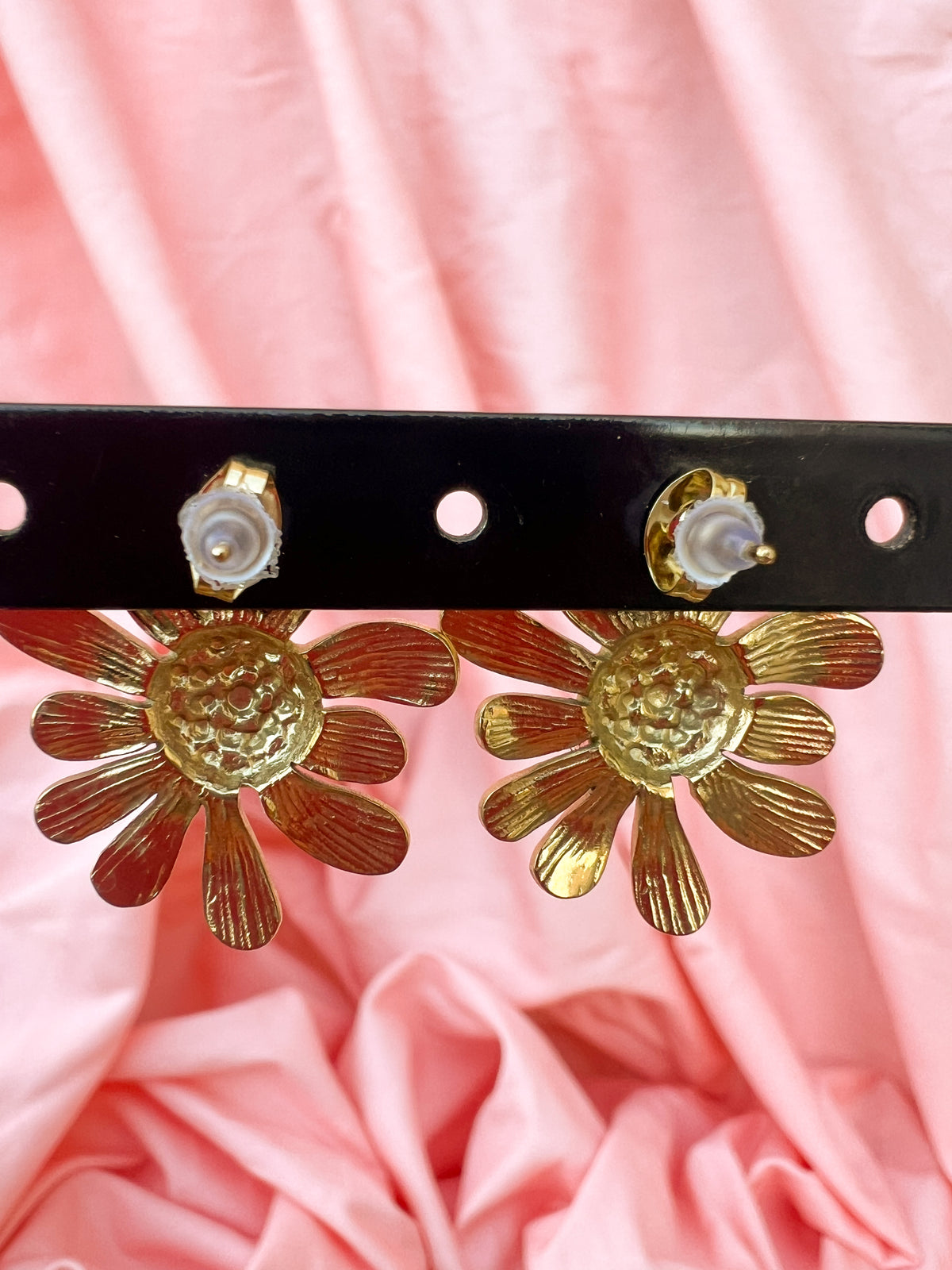 Solara – Boucles d'Oreilles Marguerite Statement Acier Inoxydable