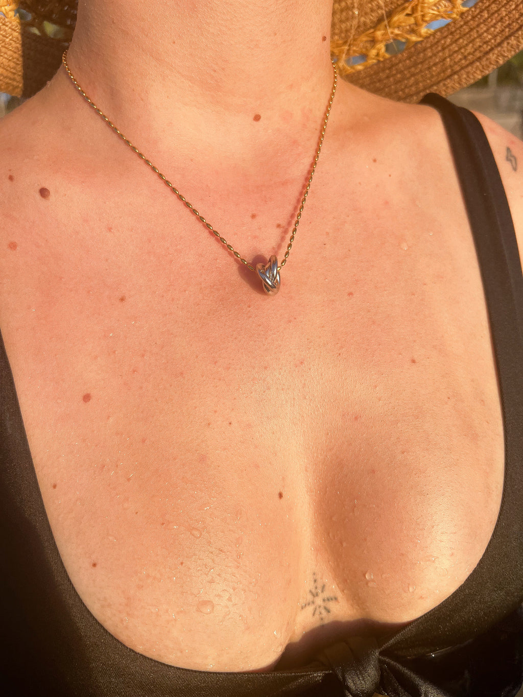 Ambre – Collier Solitaire Zircon Rosé