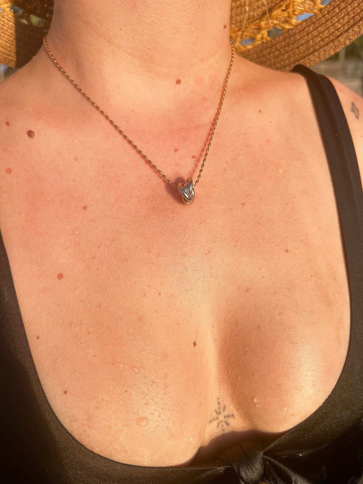 Ambre – Collier Solitaire Zircon Rosé