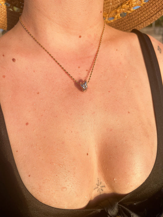 Ambre – Collier Solitaire Zircon Rosé