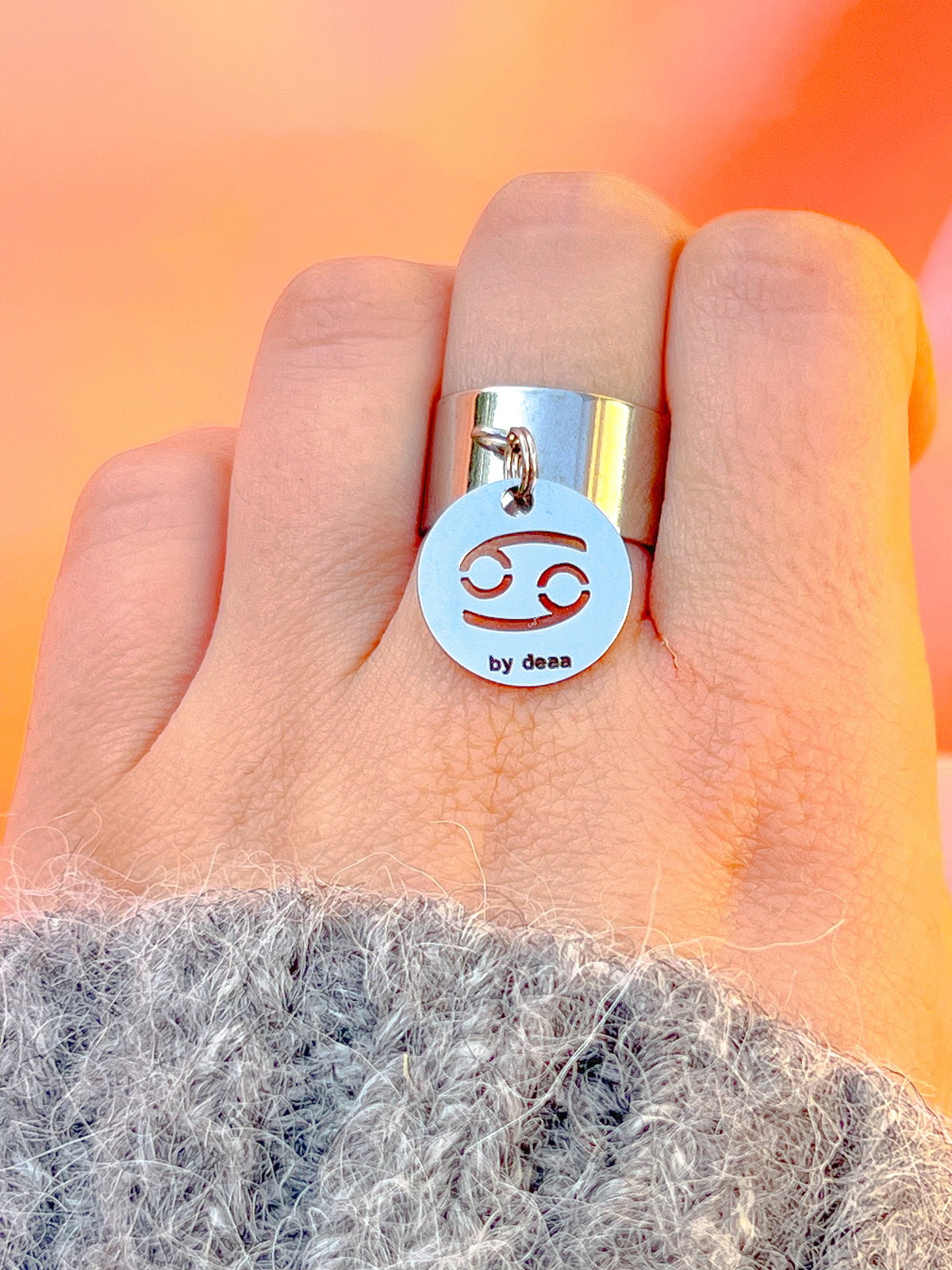 Bague Signe Astrologique Personnalisée – Acier Inoxydable