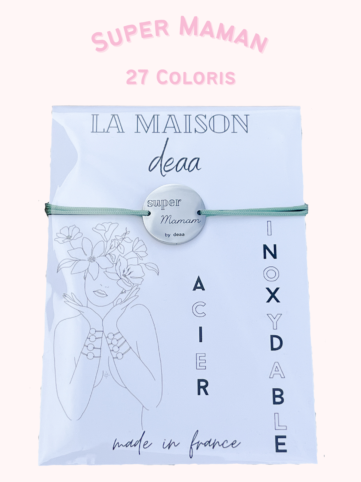 Super Maman – Bracelet Médaillon