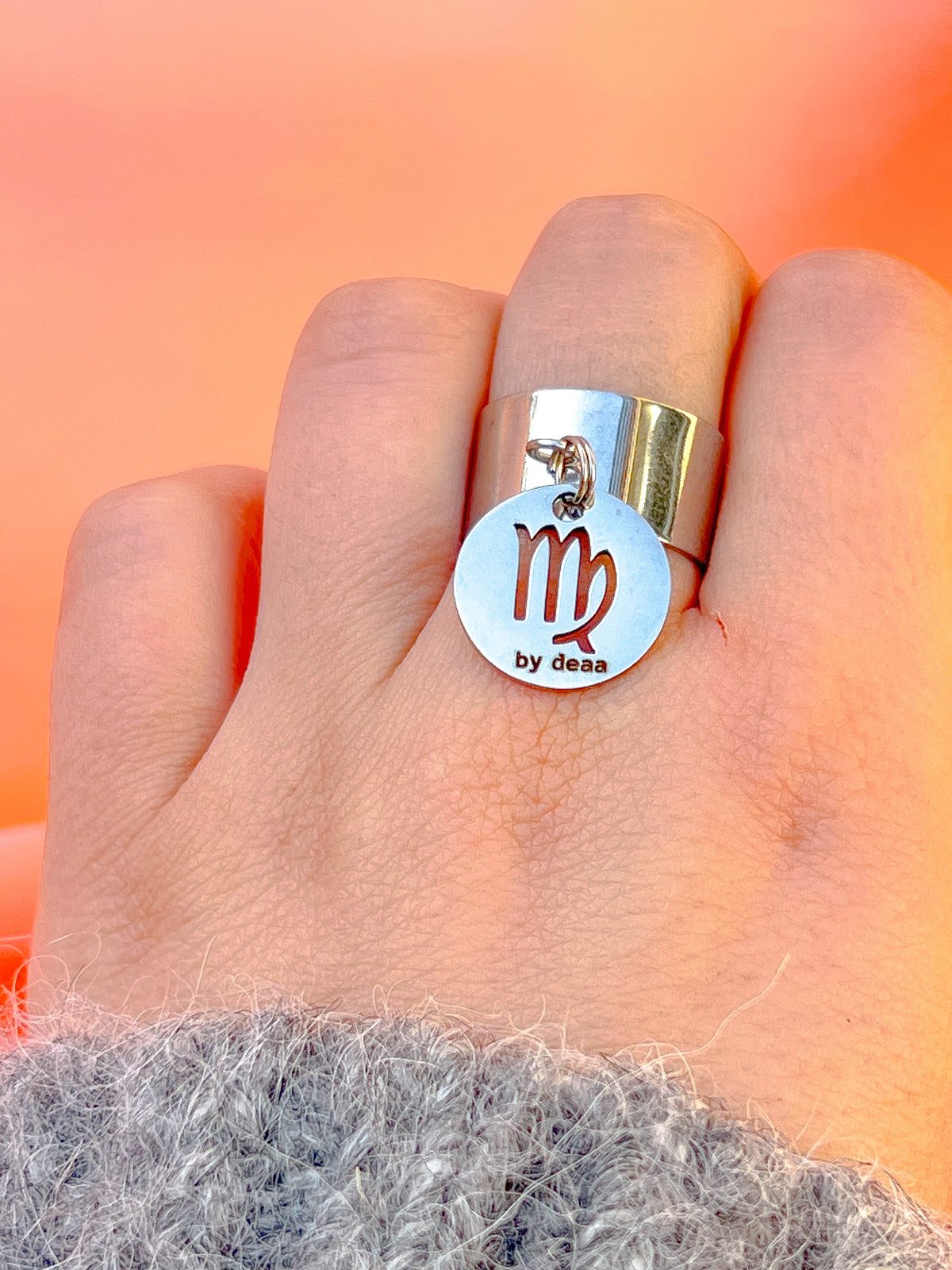 Bague Signe Astrologique Personnalisée – Acier Inoxydable