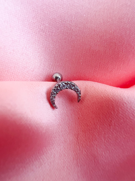 Piercing Lune à strass