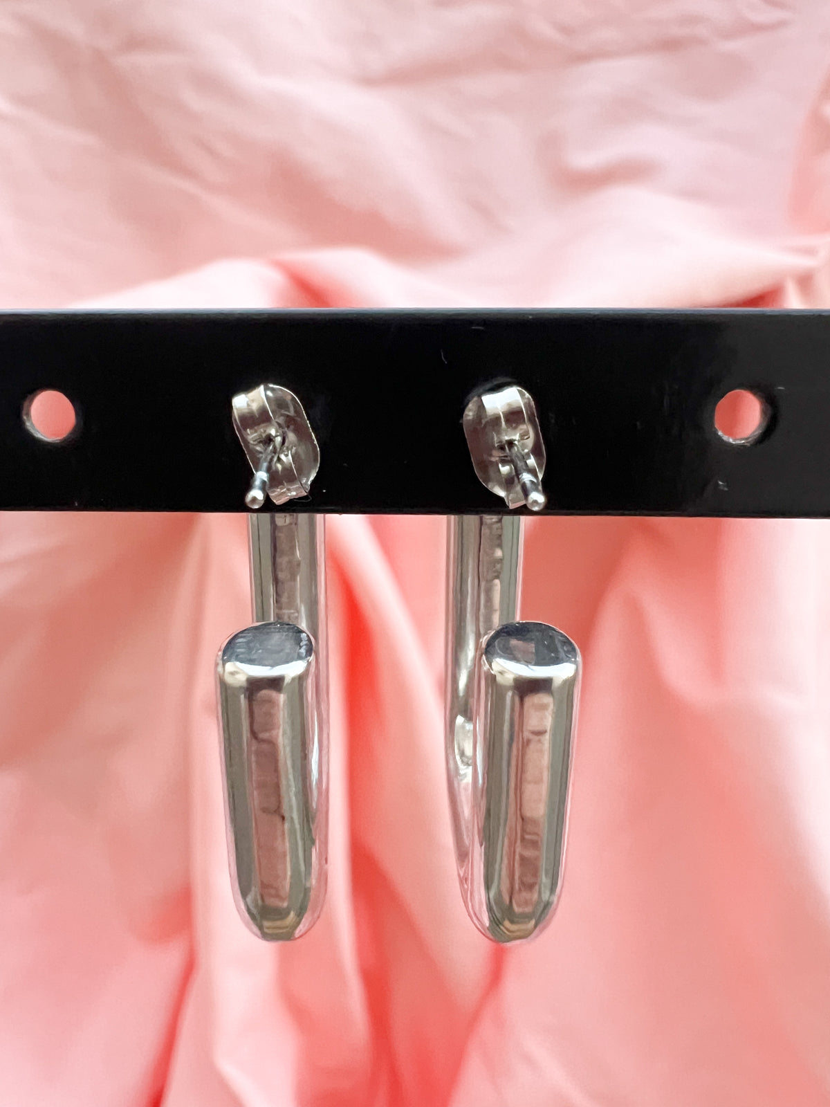 Capucine – Boucles d'Oreilles Créole Carrée Acier Inoxydable
