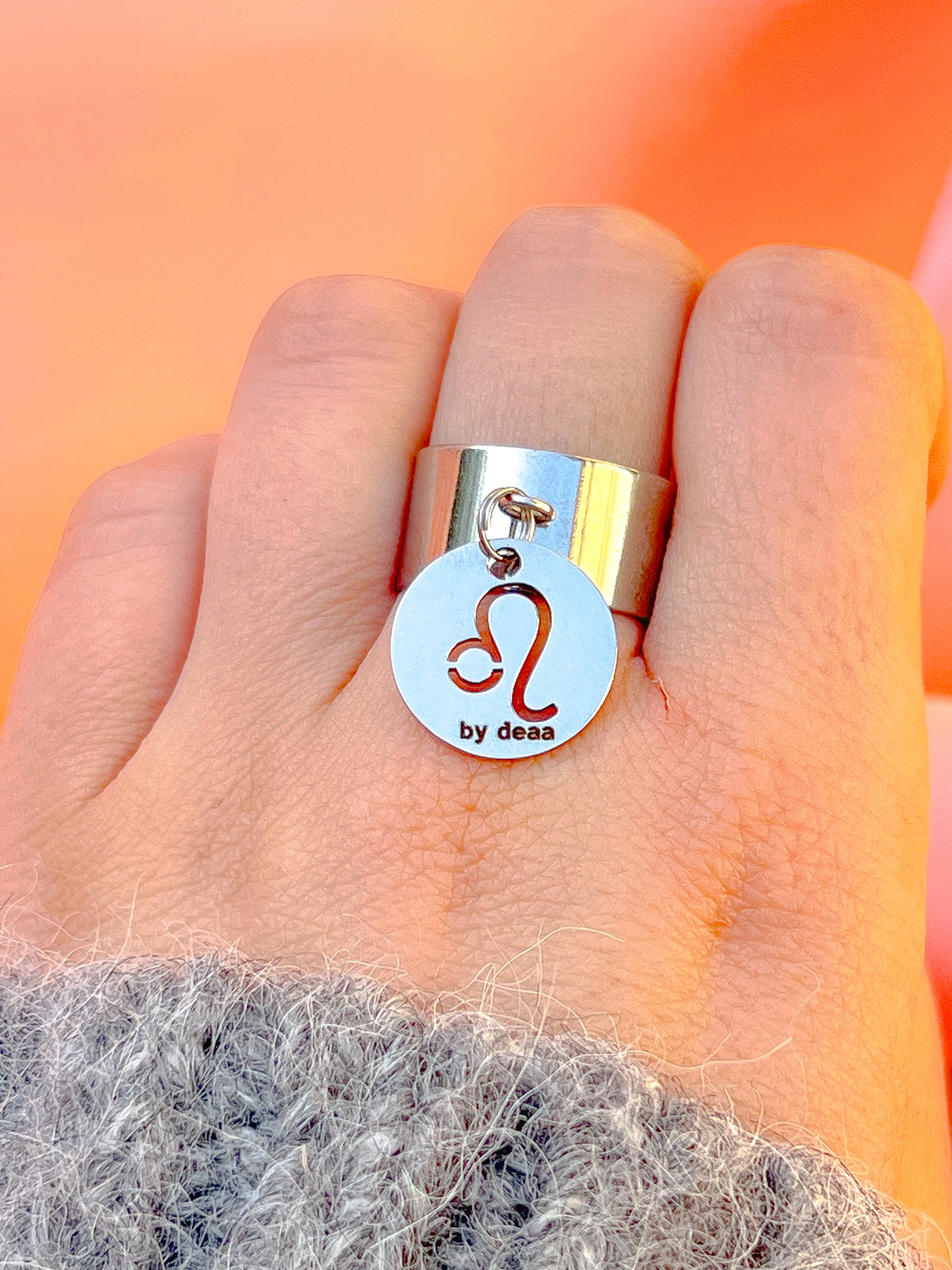 Bague Signe Astrologique Personnalisée – Acier Inoxydable