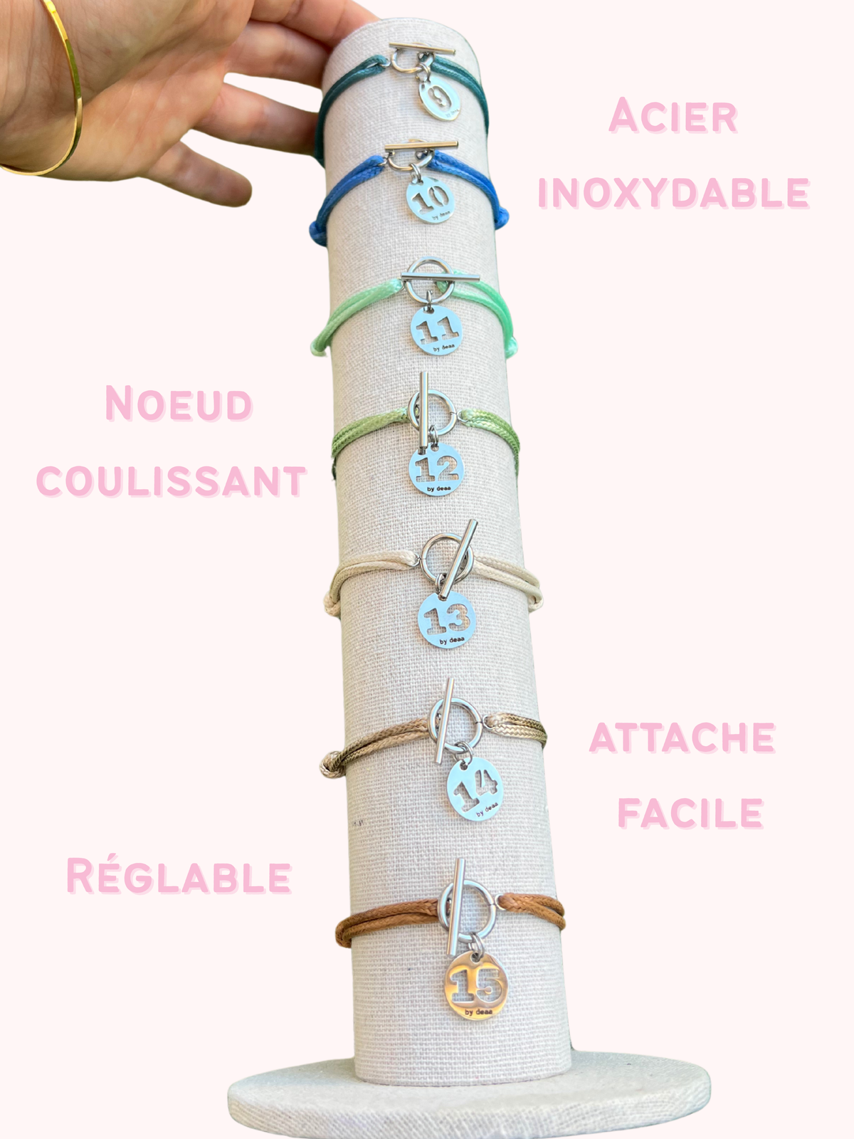 Bracelet Chiffre Personnalisé – Acier Inoxydable