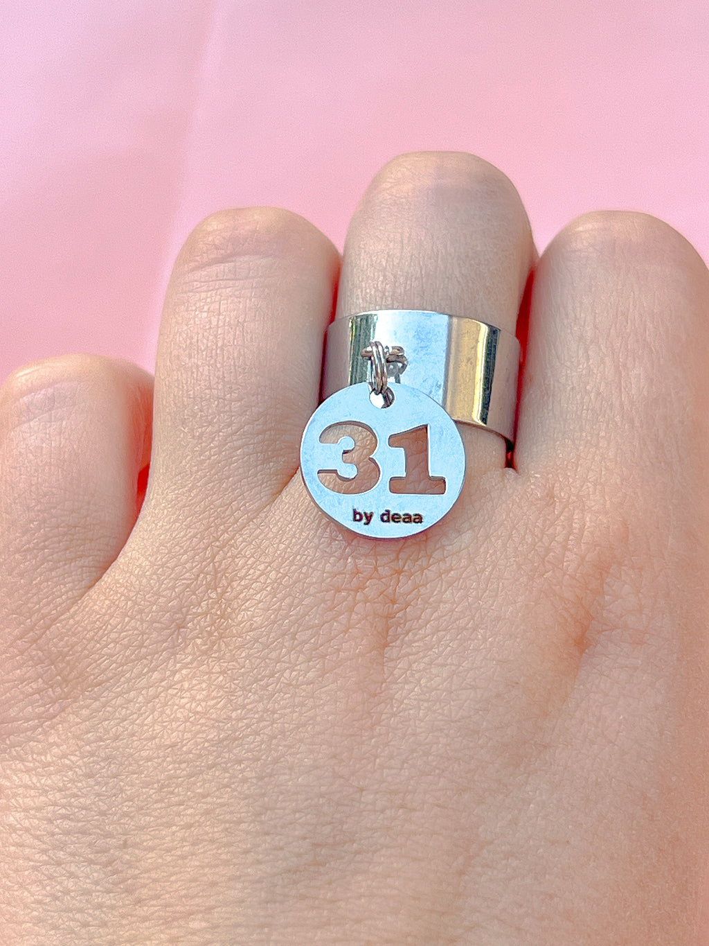 Bague Chiffre Personnalisée – Acier Inoxydable