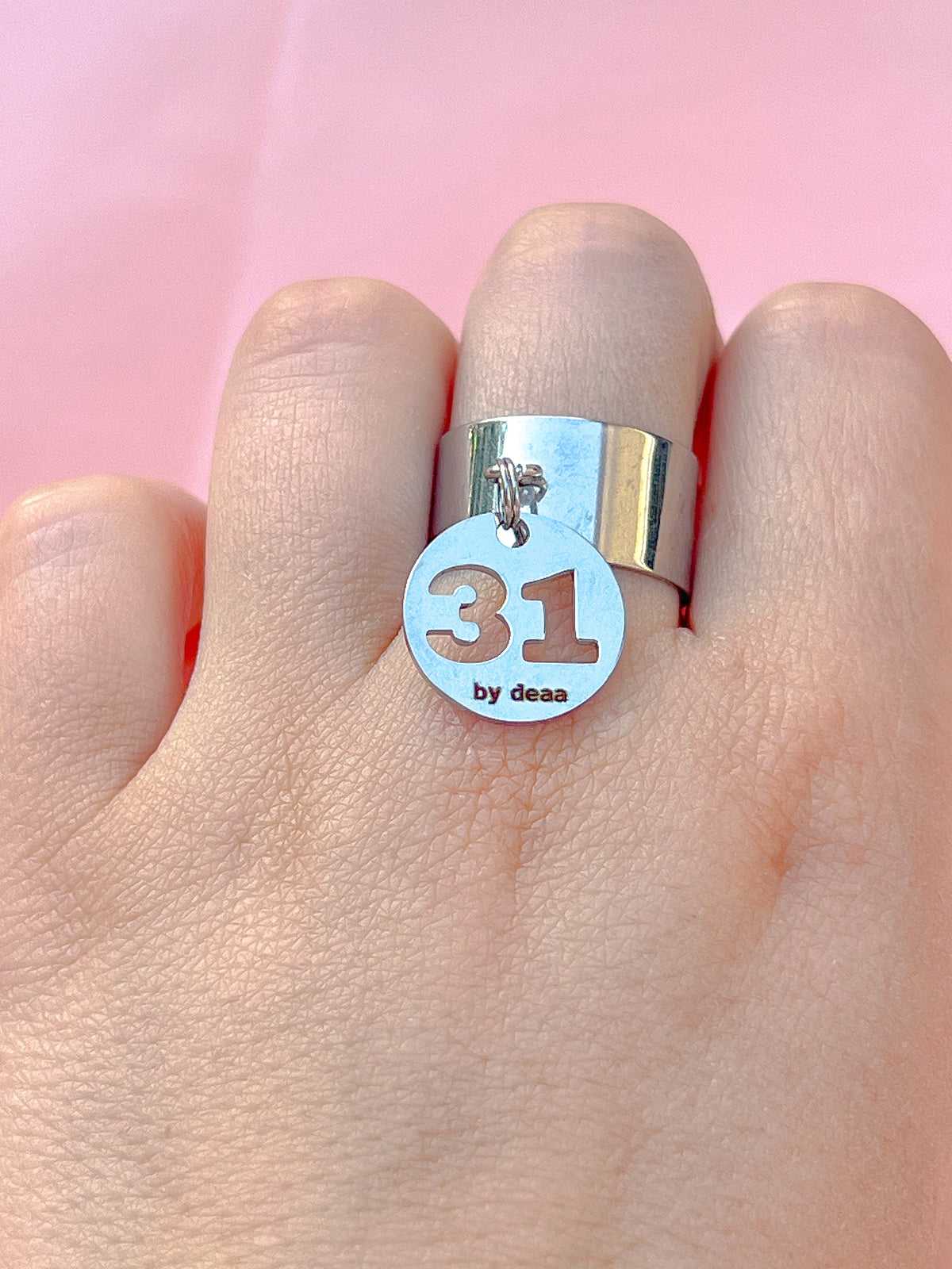 Bague Chiffre Personnalisée – Acier Inoxydable