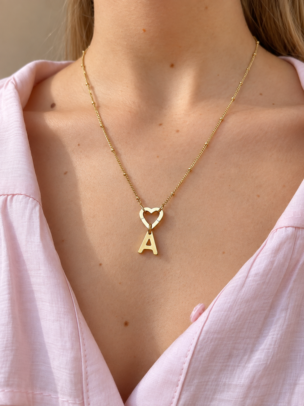 Collier initiale cœur