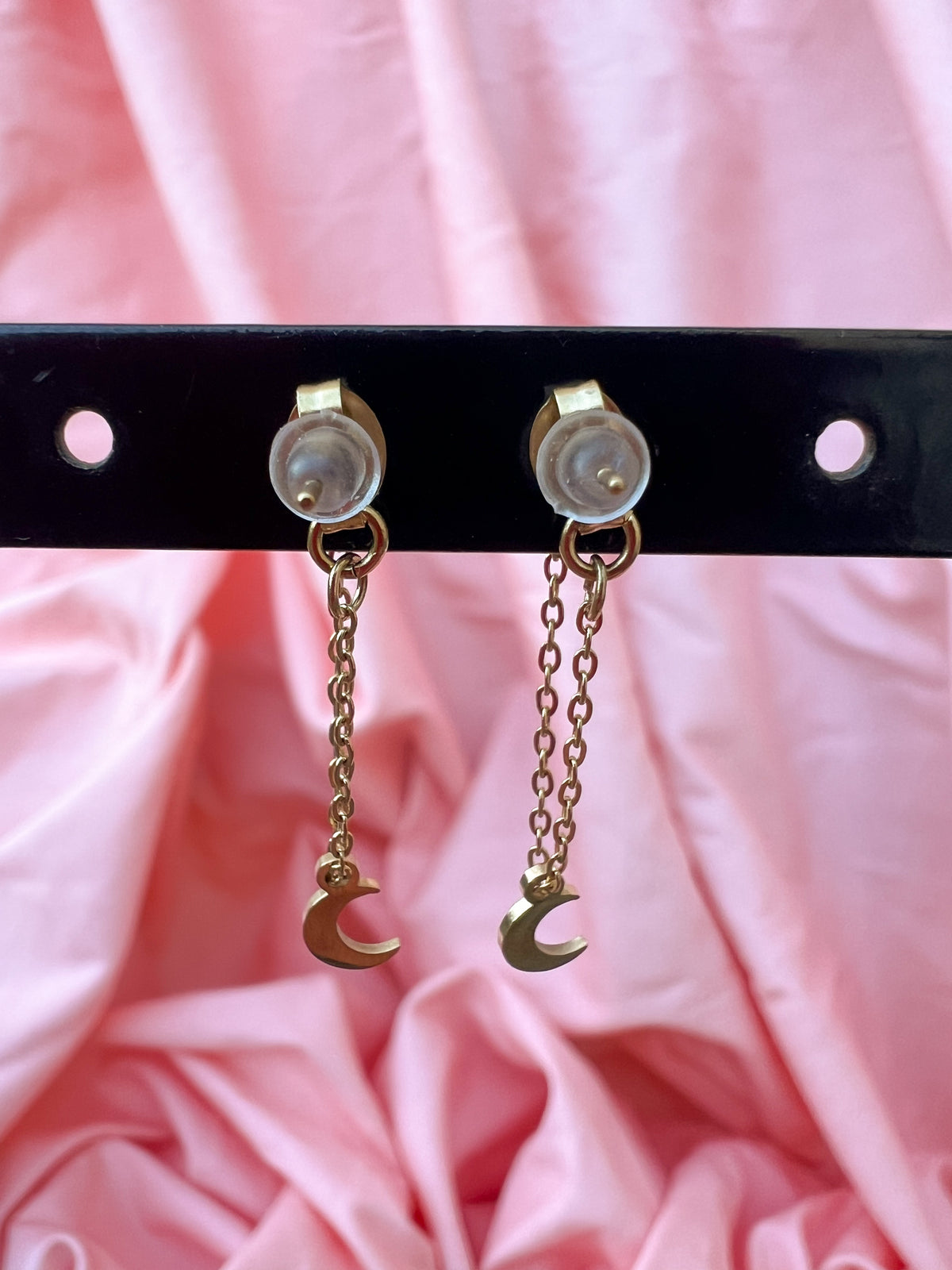 Calina – Boucles d'Oreilles Lune Charm Acier Inoxydable