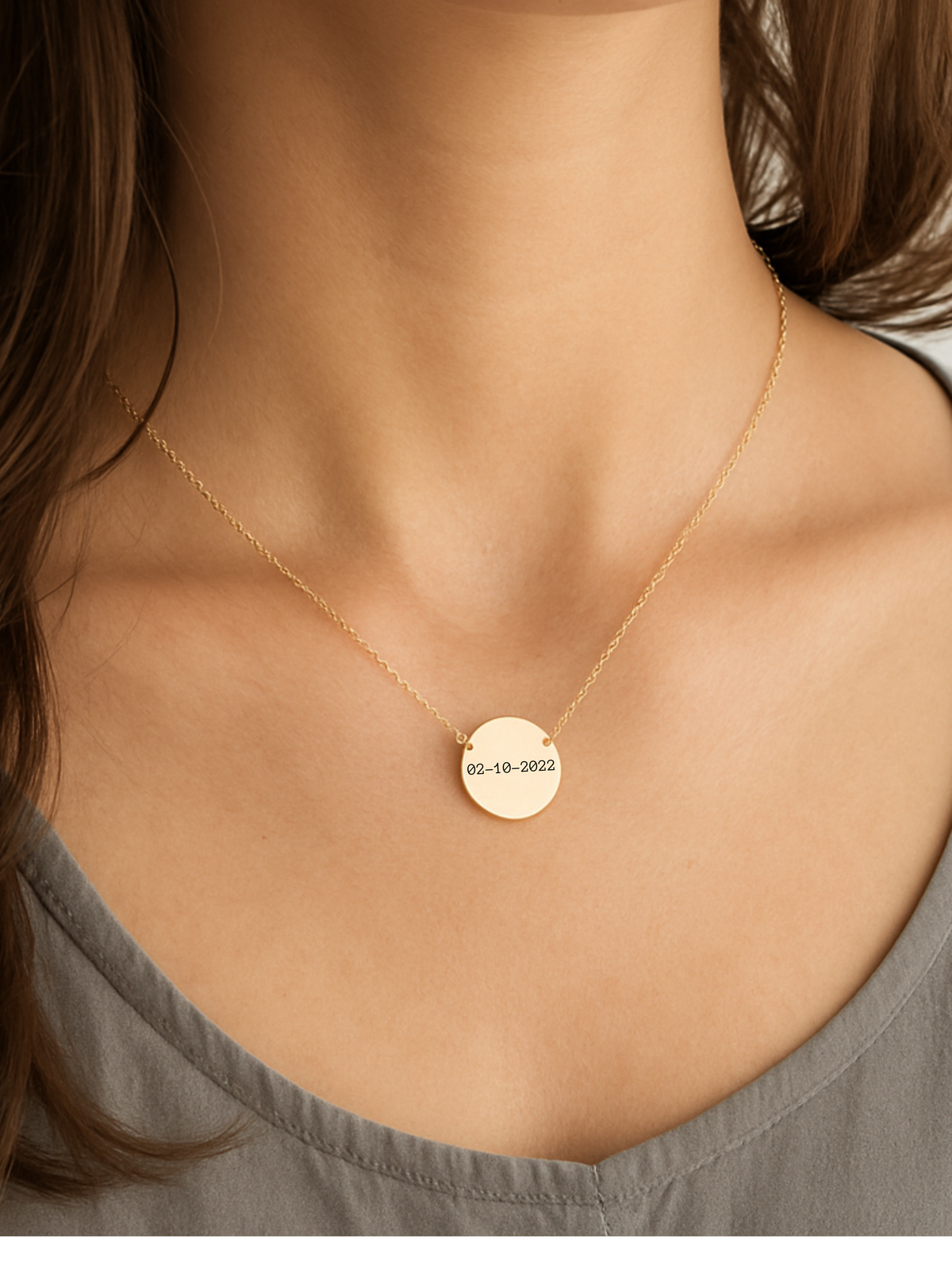 Collier Médaille Gravée Personnalisé – Acier Inoxydable
