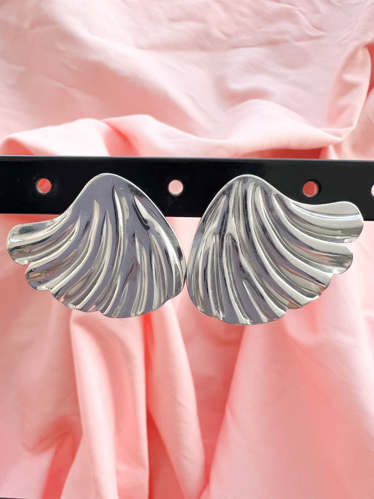 Eloise – Boucles d'Oreilles Coquillage Argenté Acier Inoxydable