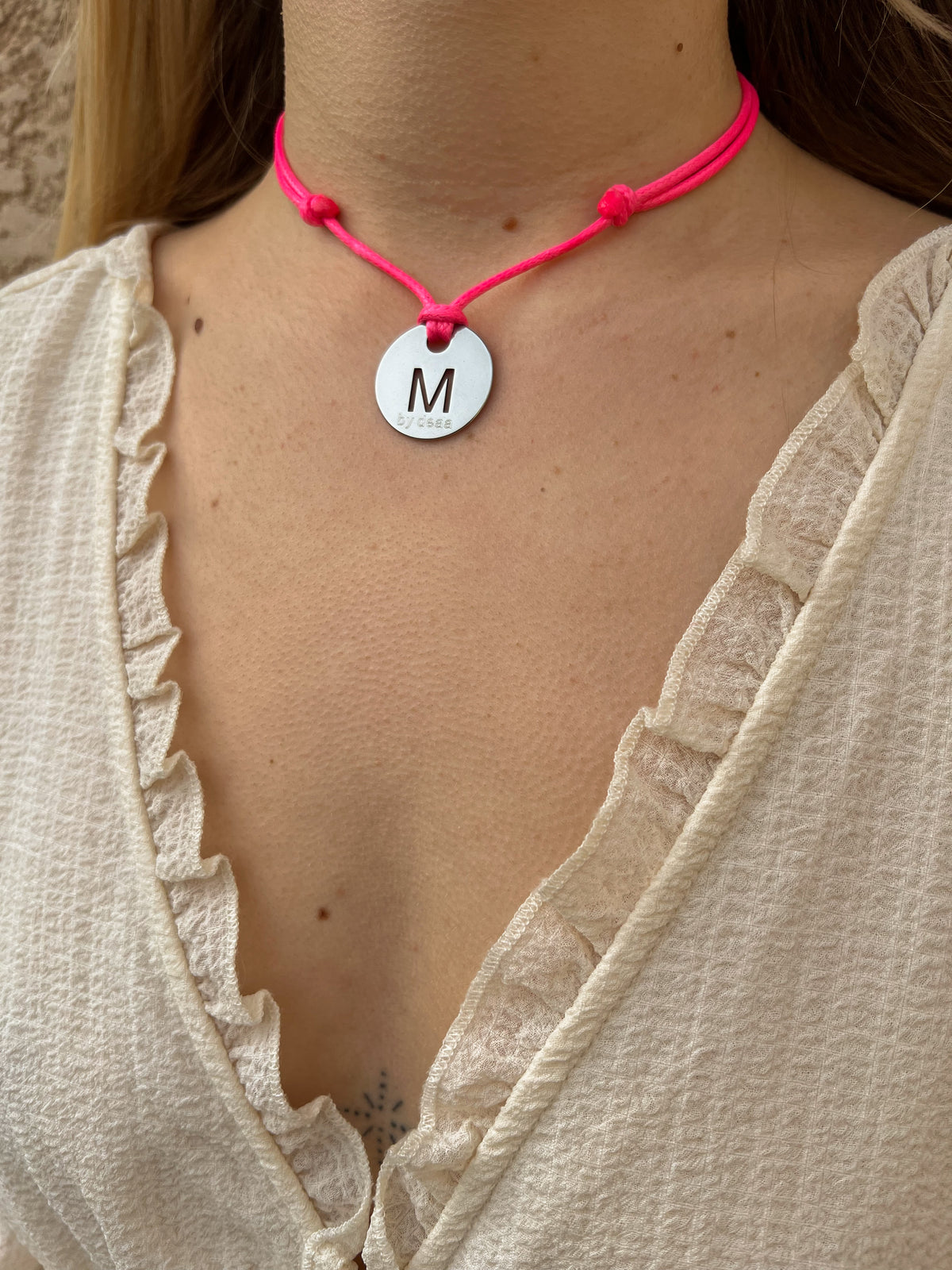 Collier Cordon Médaille Initiale Personnalisé