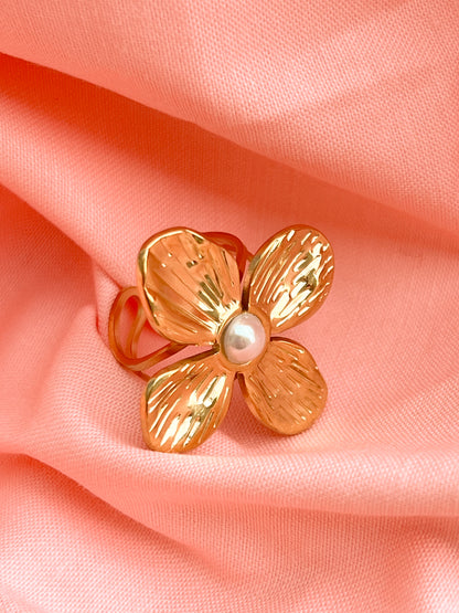 Bague Fleur perle