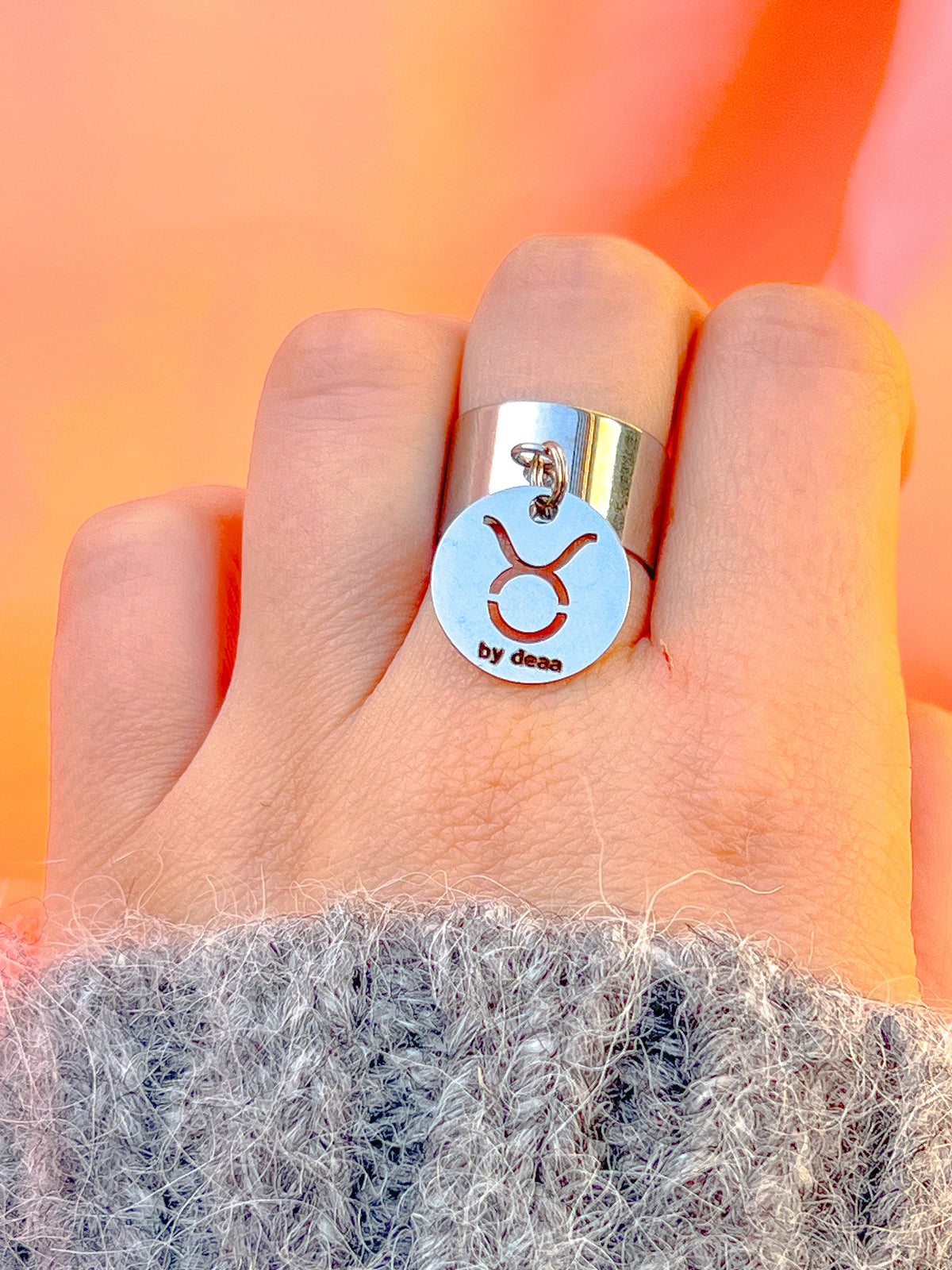 Bague Signe Astrologique Personnalisée – Acier Inoxydable