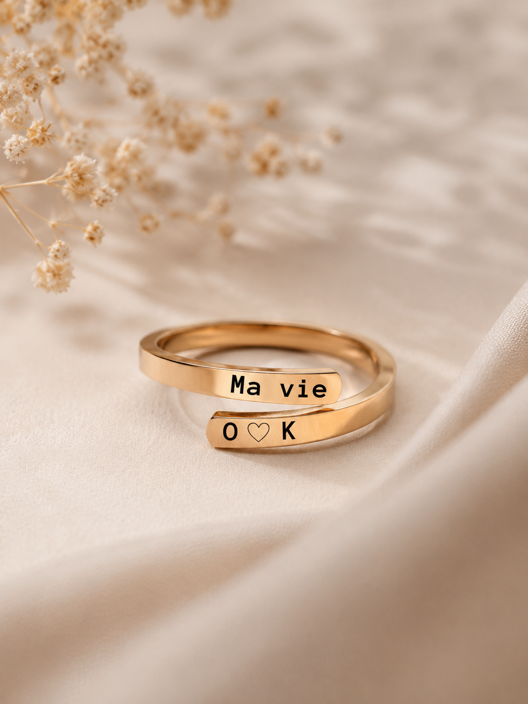 Bague Gravée Personnalisée – Acier Inoxydable