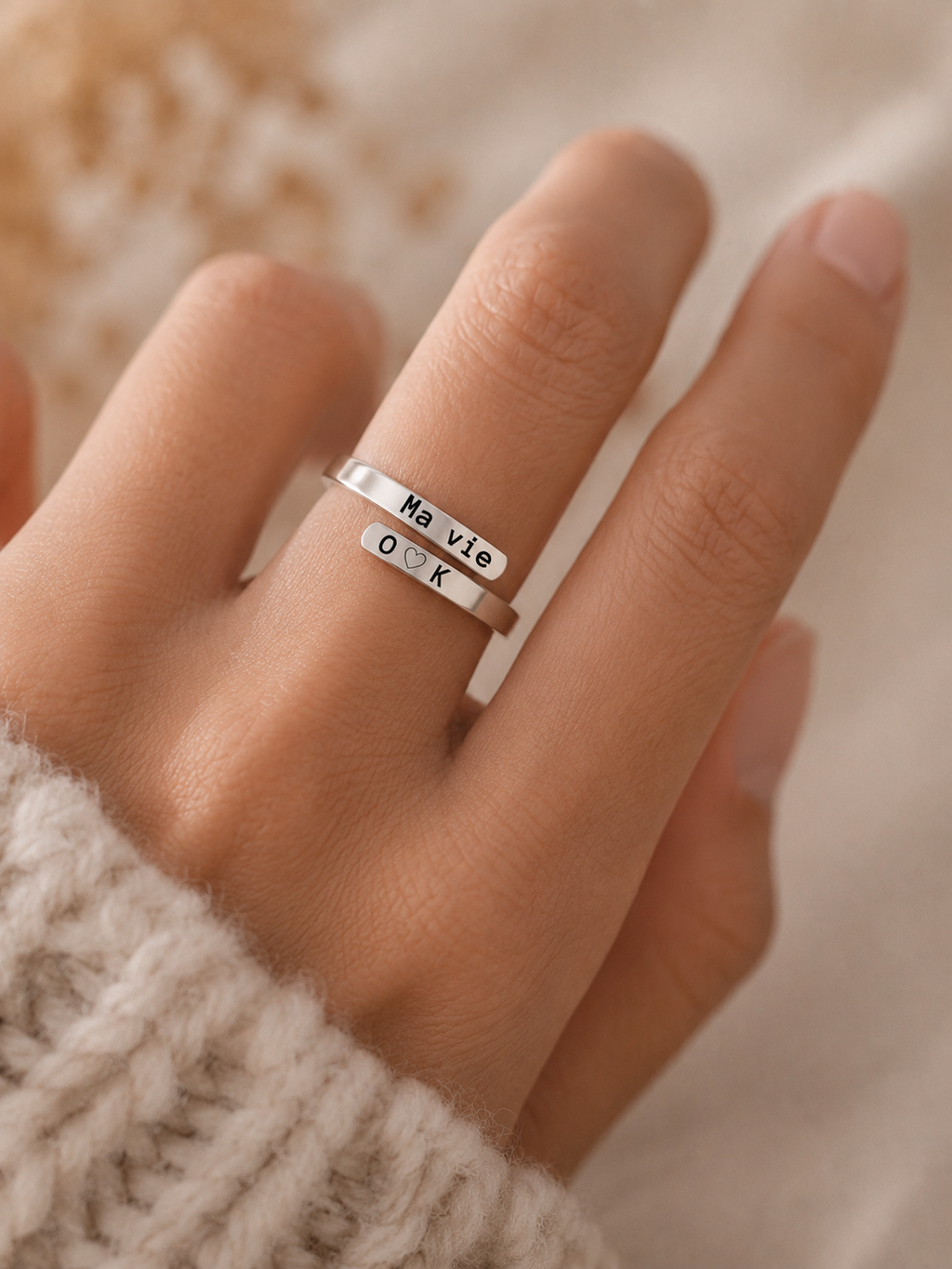 Bague Gravée Personnalisée – Acier Inoxydable