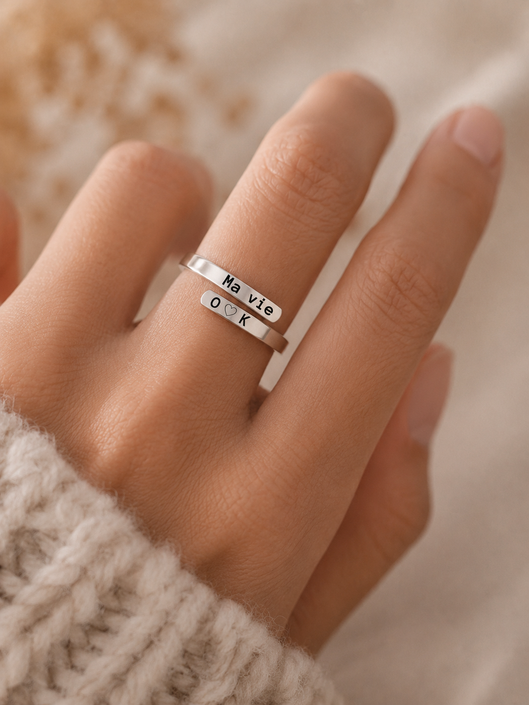Bague Gravée Personnalisée – Acier Inoxydable